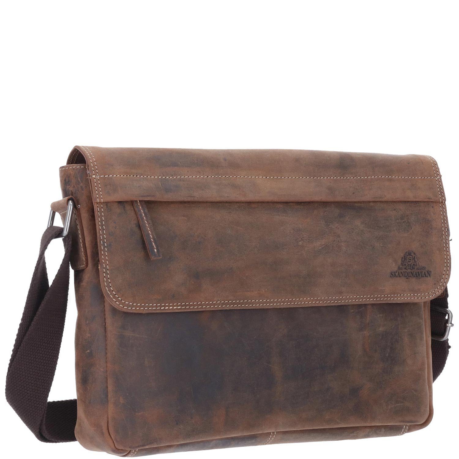 The Skandinavian Brand Umhängetasche The Skandinavian Brand Messenger Umhängetasche Hunter braun (1-tlg)