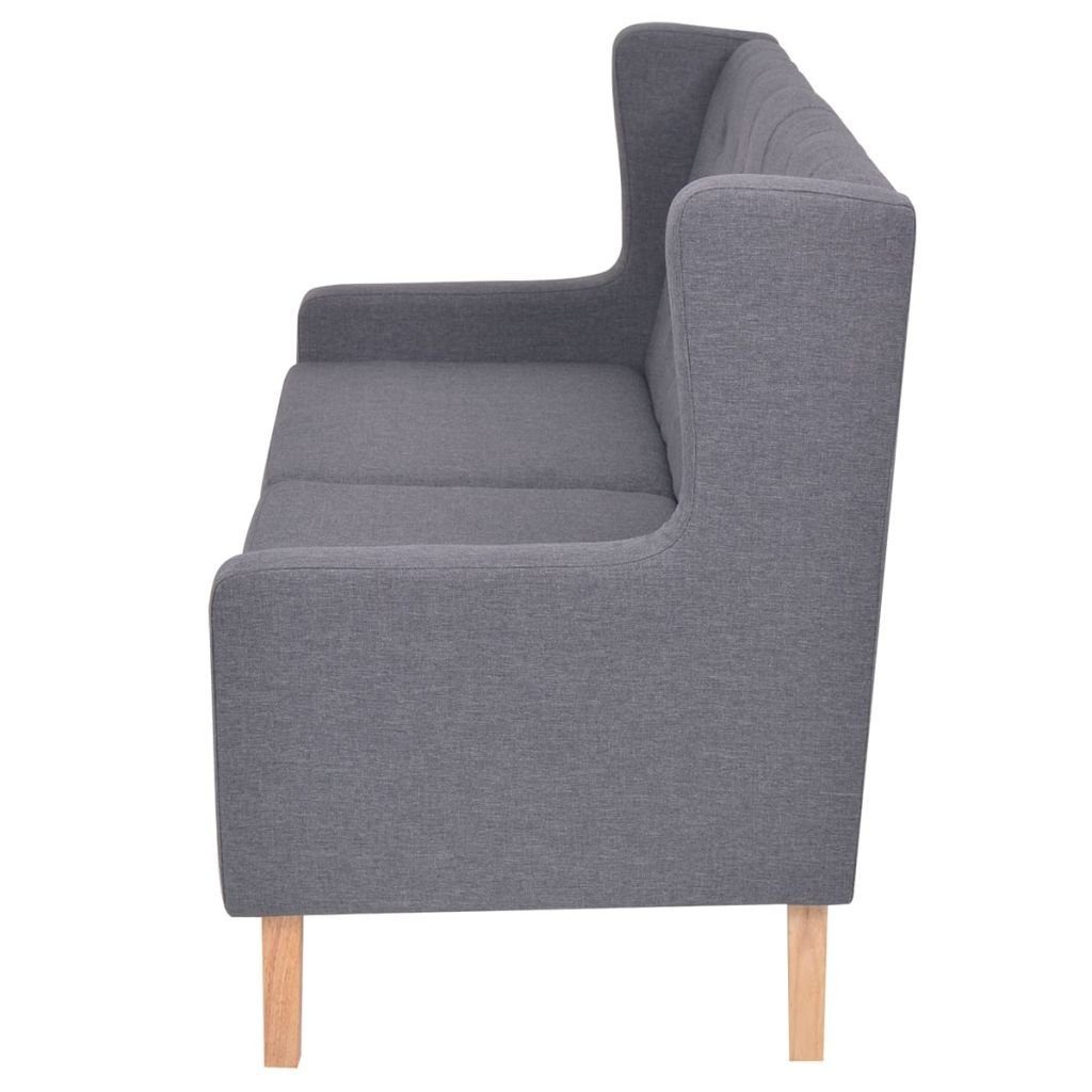 Sofa vidaXL Stoff Couch 2-Sitzer-Sofa Grau
