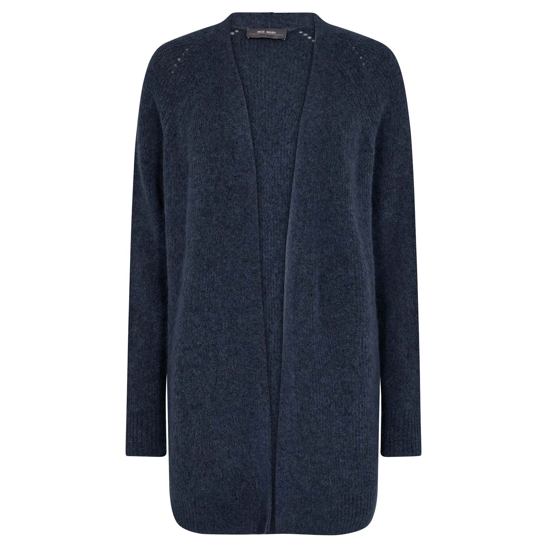 Mos Mosh Cardigan MOS MOSH Cardigan THORA LONG mit Alpaka - Salute Navy