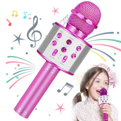 Avisto Mikrofon Bluetooth-Mikrofon Karaoke Kinder Wireless Mikrofon USB-Ladung (Kabelloses Mikrofon geeignet für Familienfeiern, Karaoke-Singen), Kabelloses Mikrofon geeignet für Familienfeiern, Karaoke-Singen