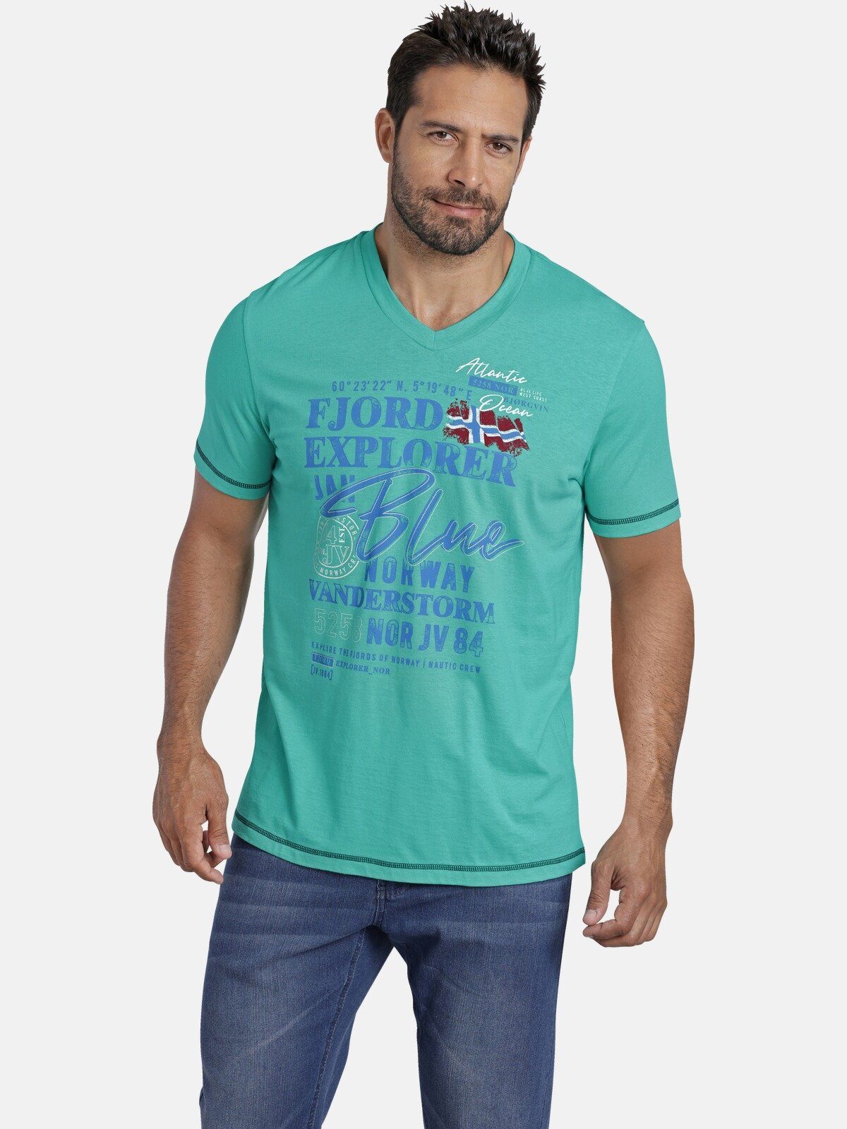 Jan Vanderstorm T-Shirt NORDGER aus reiner günstig online kaufen