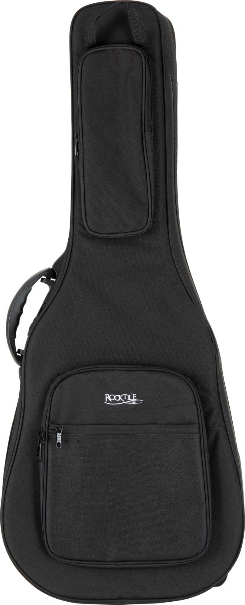 Rocktile Gitarrentasche WGSC-4122BK Softcase für Westerngitarre, dick gepolstertes Akustikgitarren-Softcase mit Rucksackgarnitur