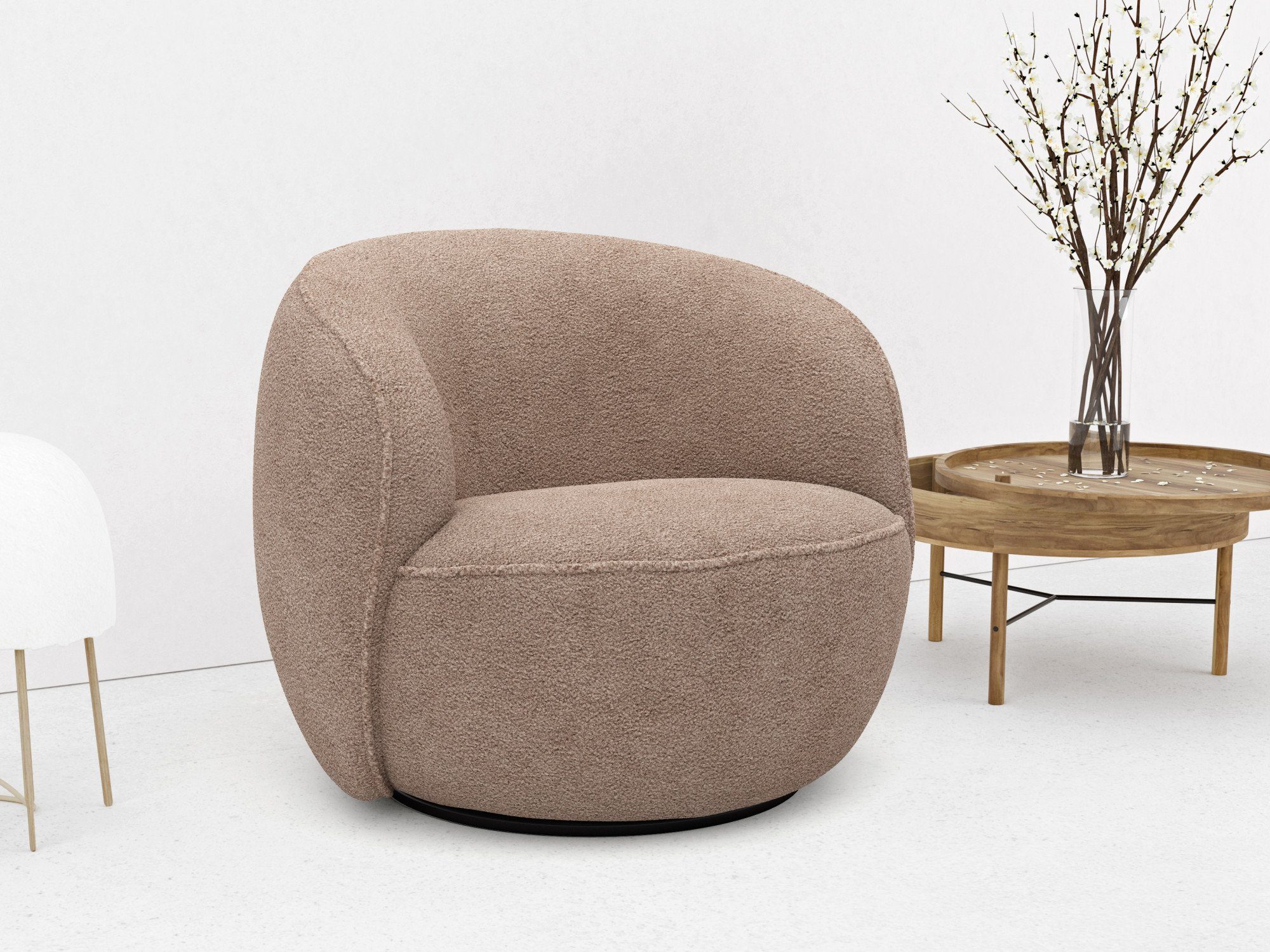 LeGer Home by Lena Gercke Loungesessel Effie, mit 360° Drehfunktion, komfortables Sitzen