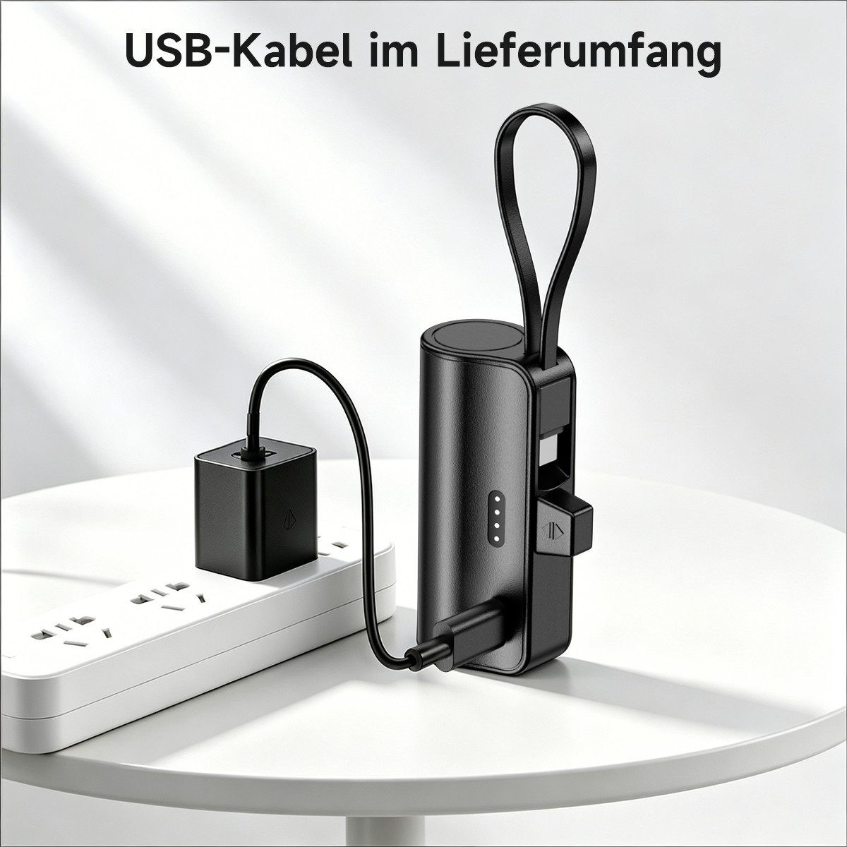 AeroAxis 2 in 1 5000mAh Powerbank Tragbar Ladegerät Externer Akku für Handy Powerbank 5000 mAh, Kompakt & Leicht, Ideal für Reisen,Outdoor – Bild 3 von 5