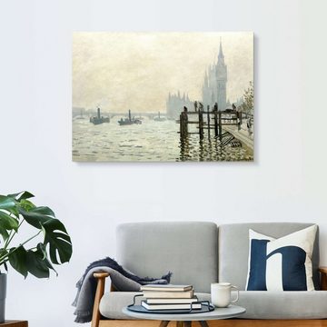 Posterlounge Acrylglasbild Claude Monet, Themse vor Westminster, Wohnzimmer Malerei