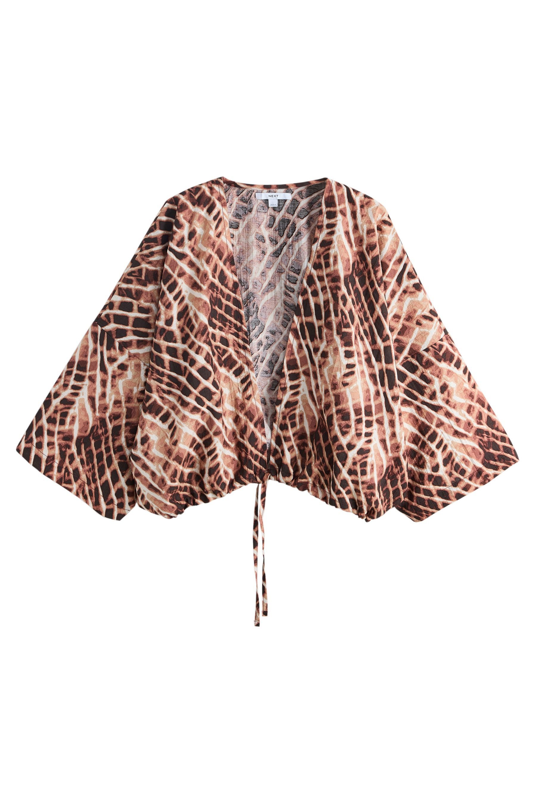 Next Shirtjacke Leichte Jacke mit Bindedetail vorne (1-tlg)