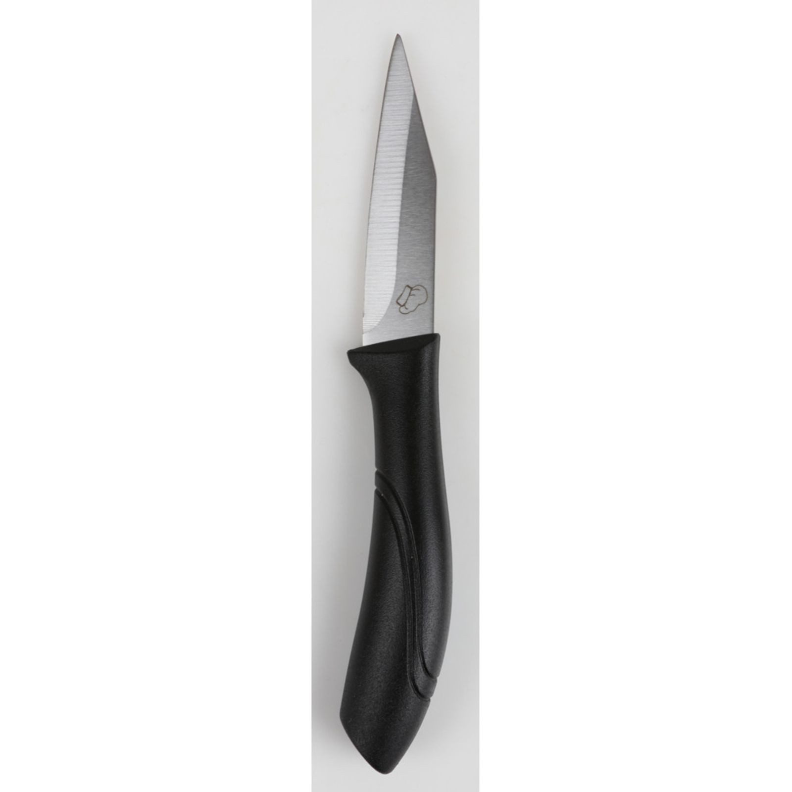 BURI Universalküchenmesser Gemüsemesser BASE 8 cm, Edelstahl Klinge, schwarzer PP Griff