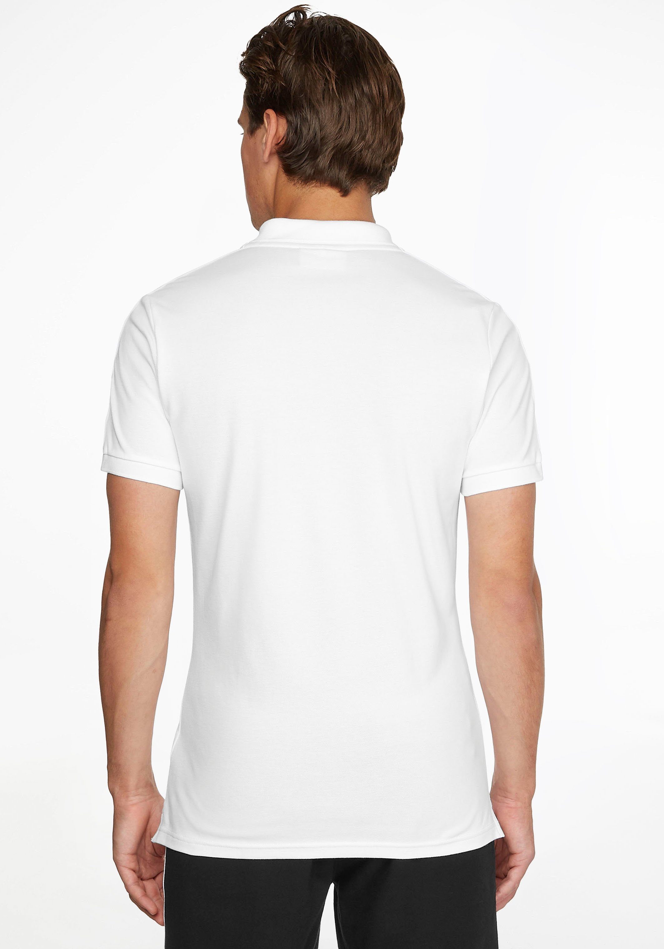 Calvin Klein White Poloshirt Jeans TAPE CONTRAST Bright POLO