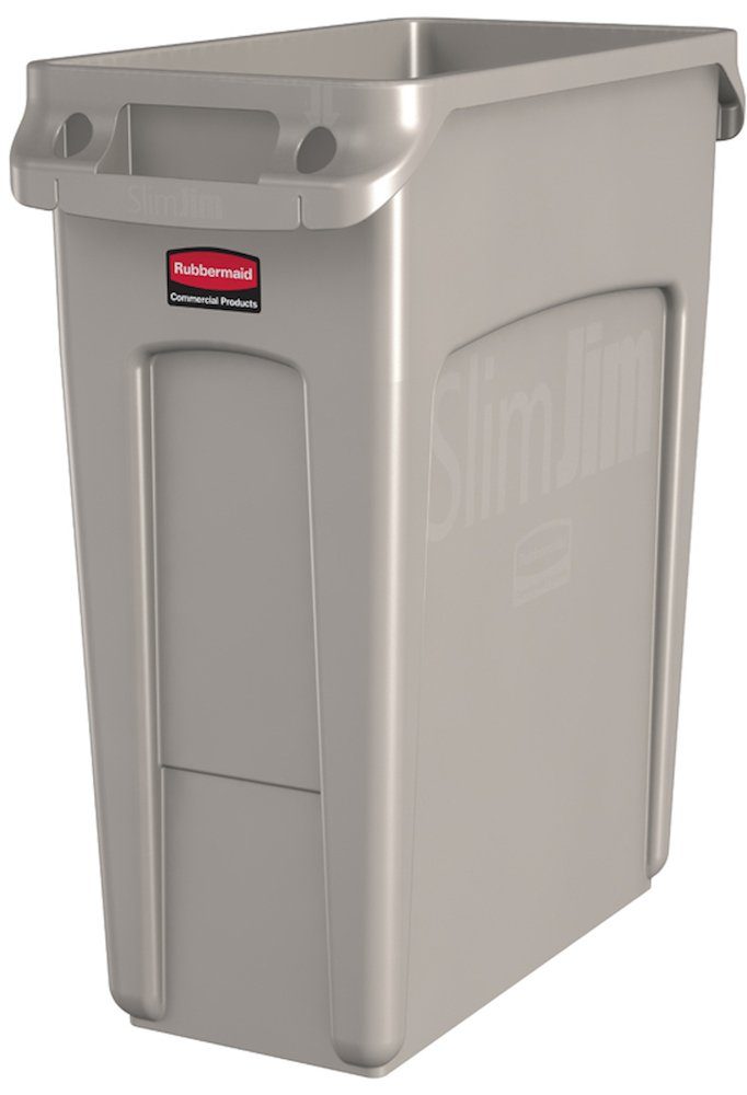 Mülleimer Slim Jim Mülleimer mit Belüftungskanälen, 60L, Beige