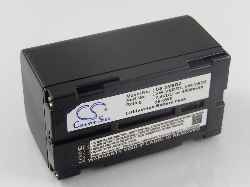vhbw kompatibel mit Panasonic VDR-M75E-S, VDR-M75, VDR-M95 Kamera-Akku Li-Ion 4000 mAh (7,4 V)