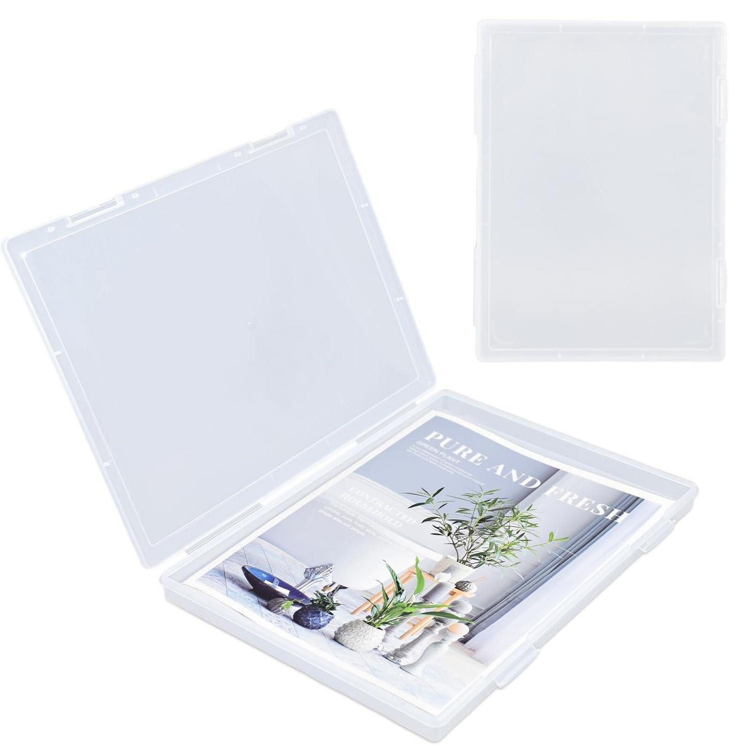 LuxusKollektion Organizer A4 Aktenbox Transparent 2 Stück