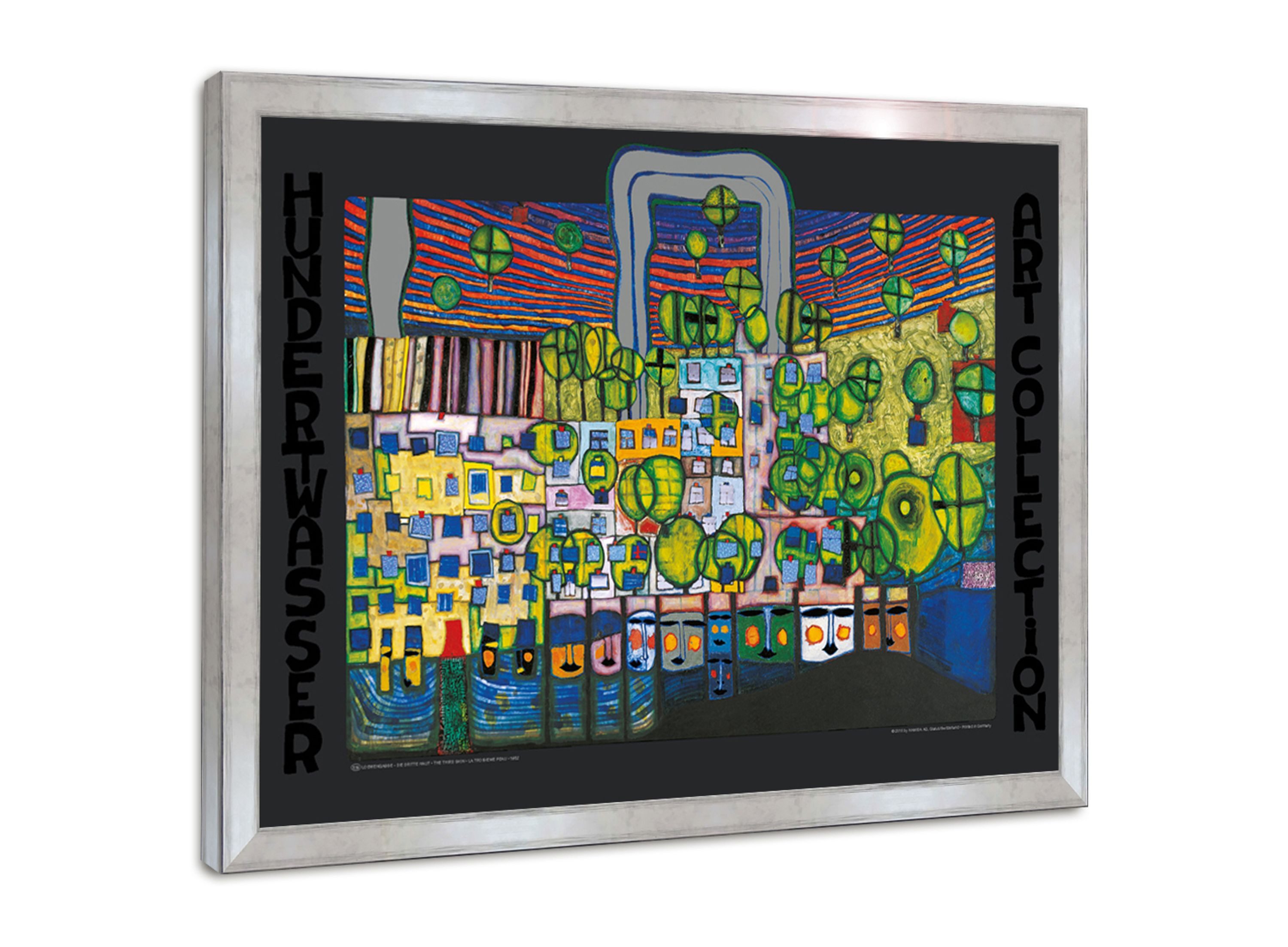 artissimo Bild mit Rahmen Hundertwasser Bild günstig online kaufen