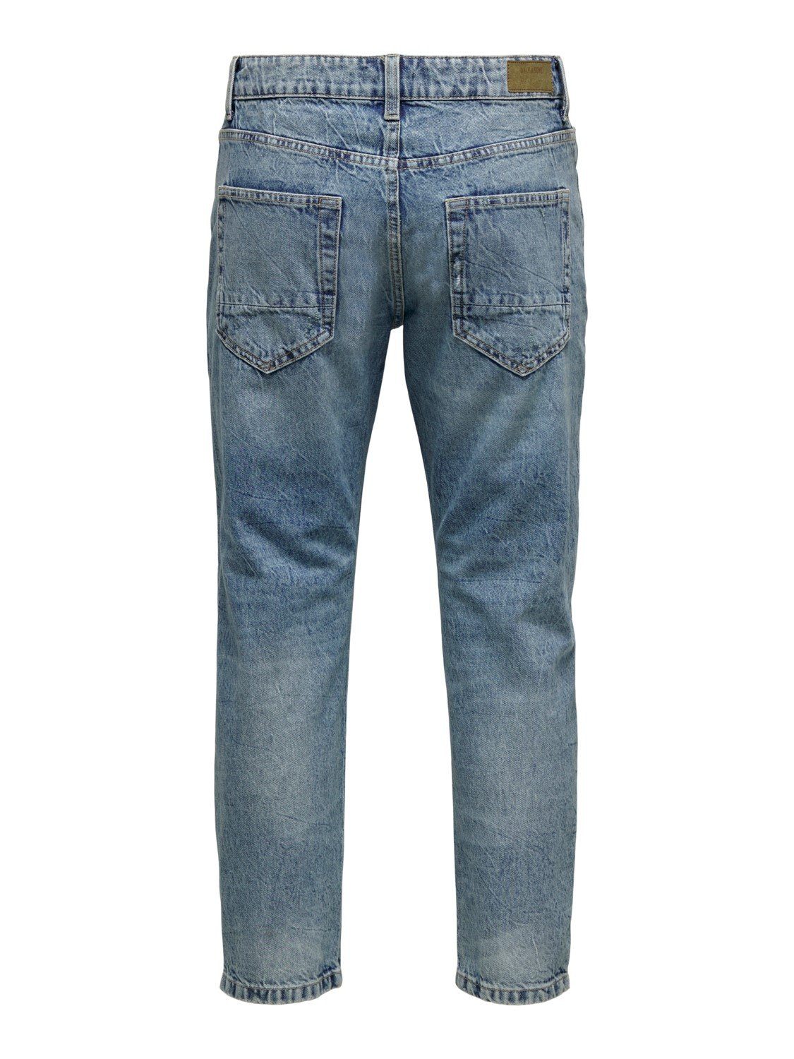 ONLY & SONS Regular-fit-Jeans (1-tlg) O&S Loose Cropped Jeans günstig online kaufen