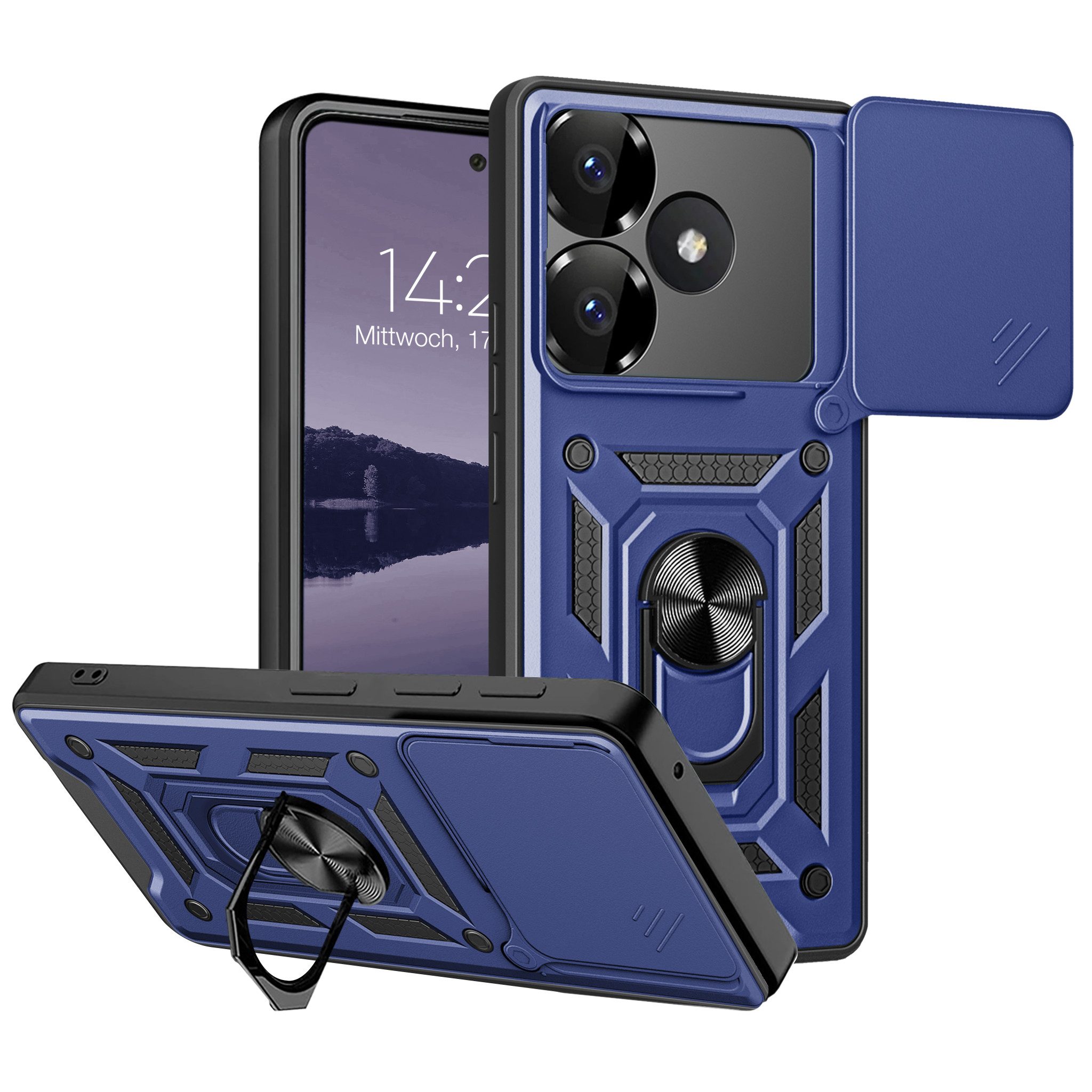 Tec-Expert Handyhülle Outdoor Cover Hülle für Xiaomi Redmi 13 6.79 Zoll, 6.79", Premium Hülle mit Kameraschutz aus verstärktem Polycarbonat