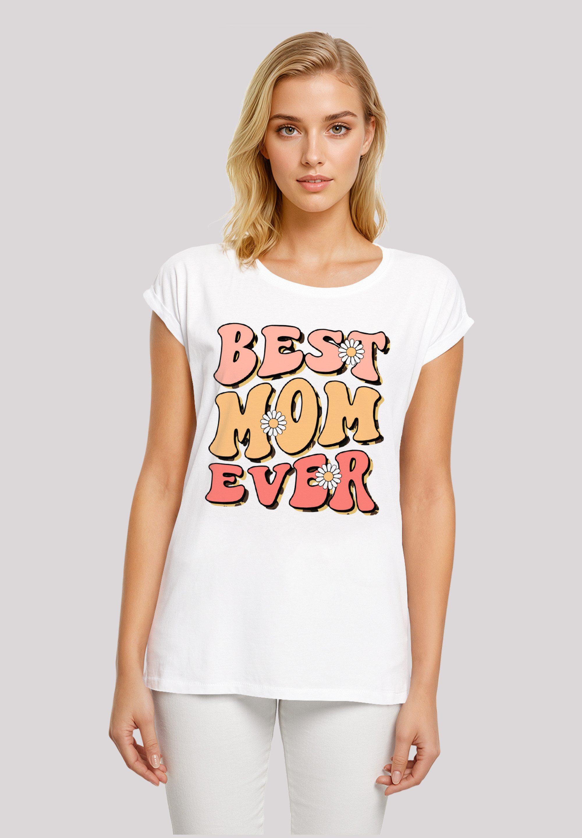 F4NT4STIC T-Shirt "Muttertag best mom ever Retro Blumenmuster", Premium Qua günstig online kaufen