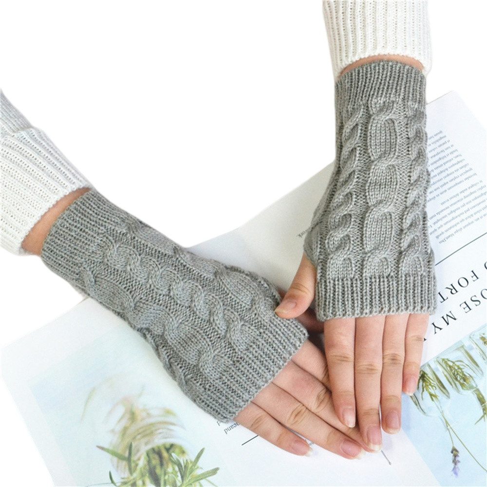 Coonoor Armstulpen Winter Fingerlose Handschuhe Unisex Warm Weiche Strickha günstig online kaufen