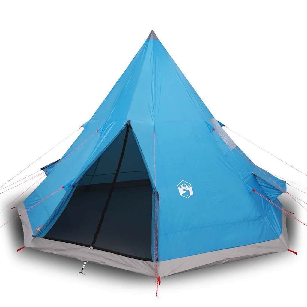 Tipi-Zelt Tipi-Campingzelt 4 Personen Blau Wasserdicht