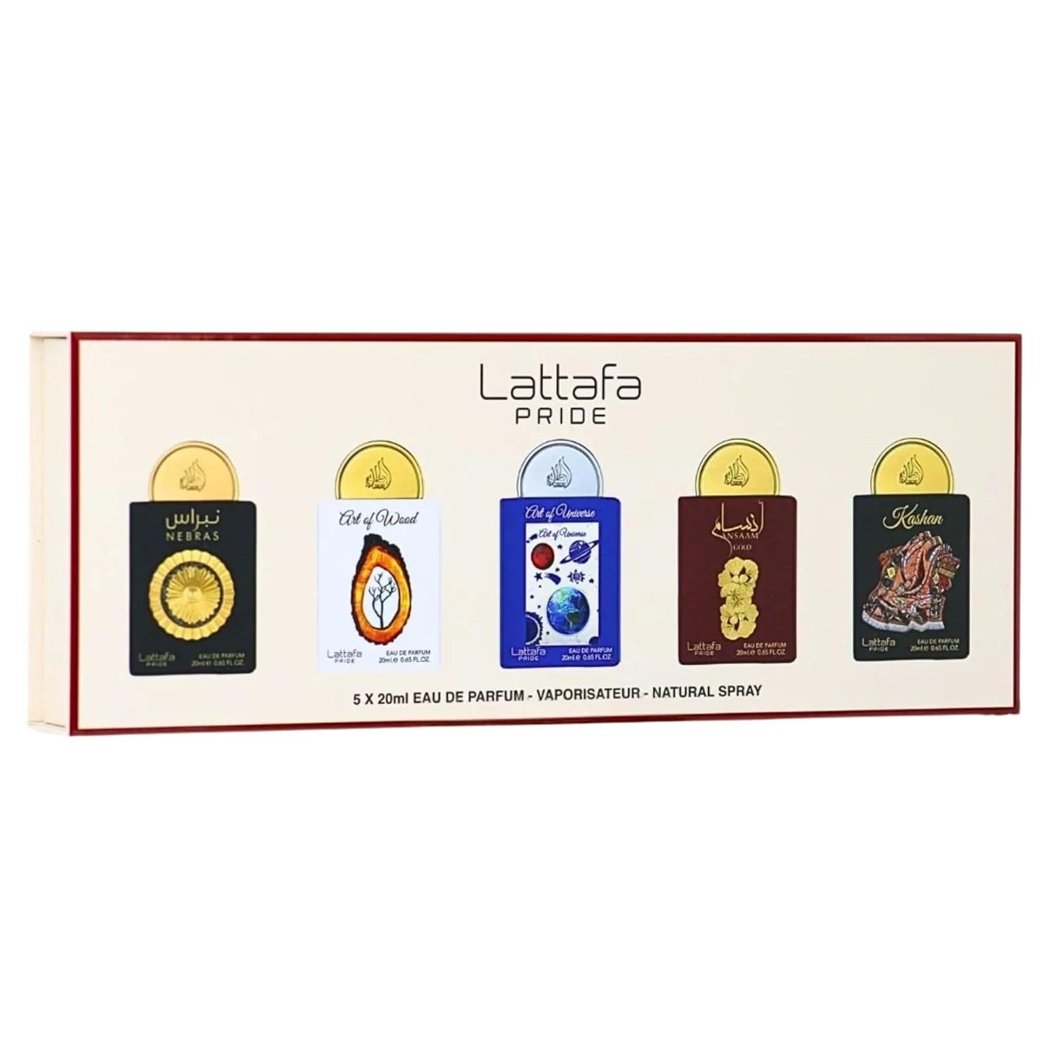 Lattafa Eau de Parfum Lattafa Pride Collection Miniaturen Set, 5-tlg., Exklusive Miniaturdüfte in hochwertiger Verpackung