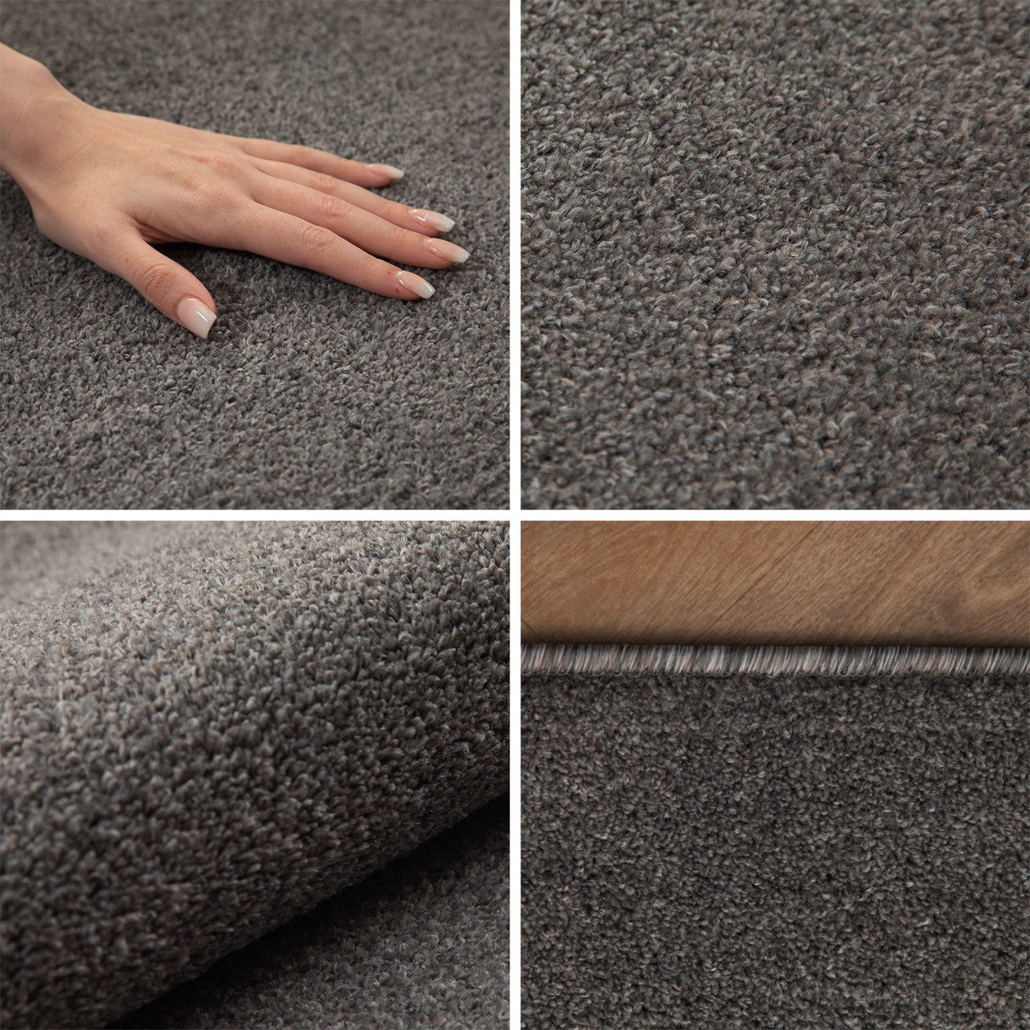 SIMPEX24 Kurzflor-Bettumrandung Unicolor - Einfarbig, Höhe 11 mm, (Bett-Set günstig online kaufen