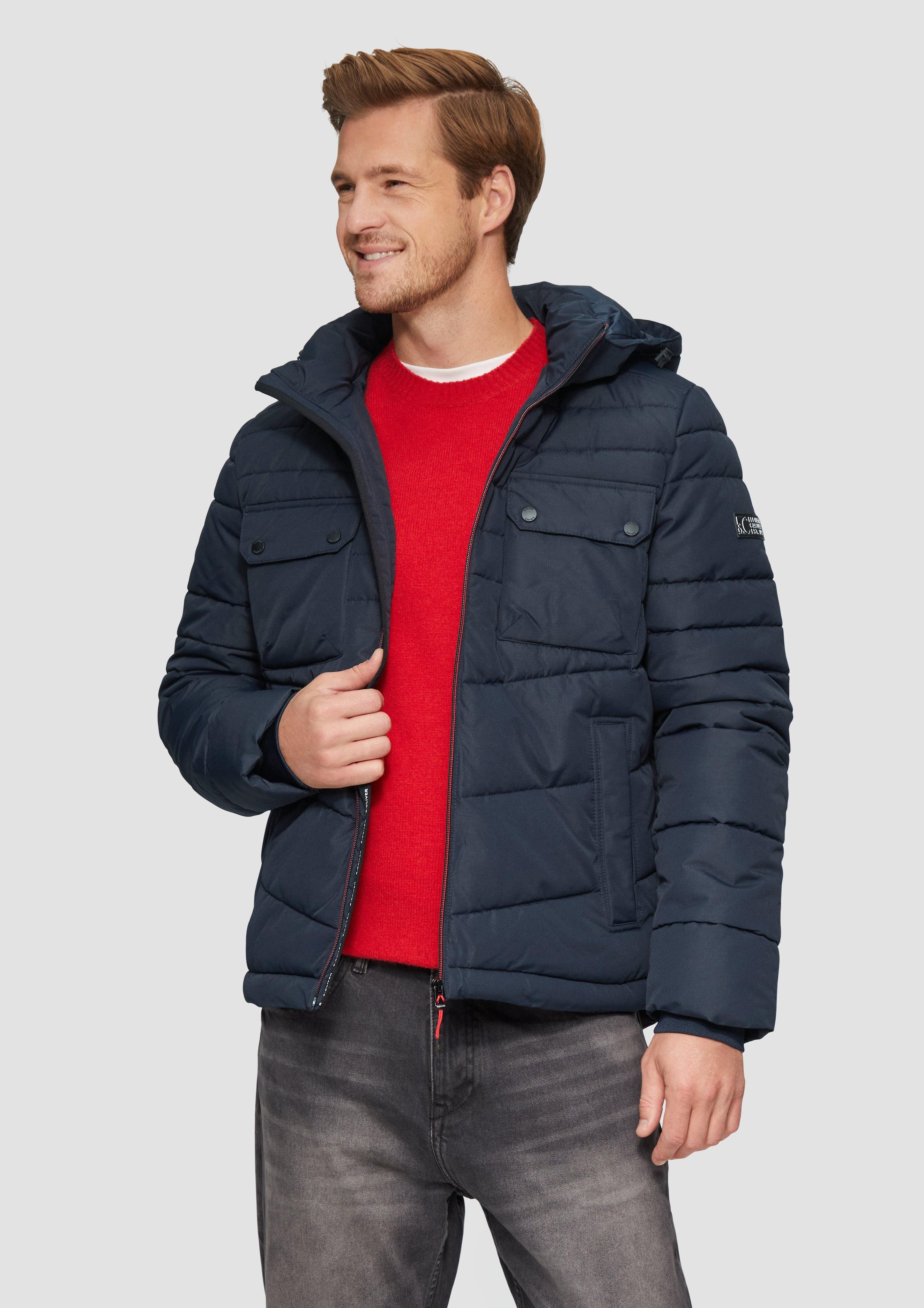 Allwetterjacke Gesteppte Jacke mit abnehmbarer Kapuze