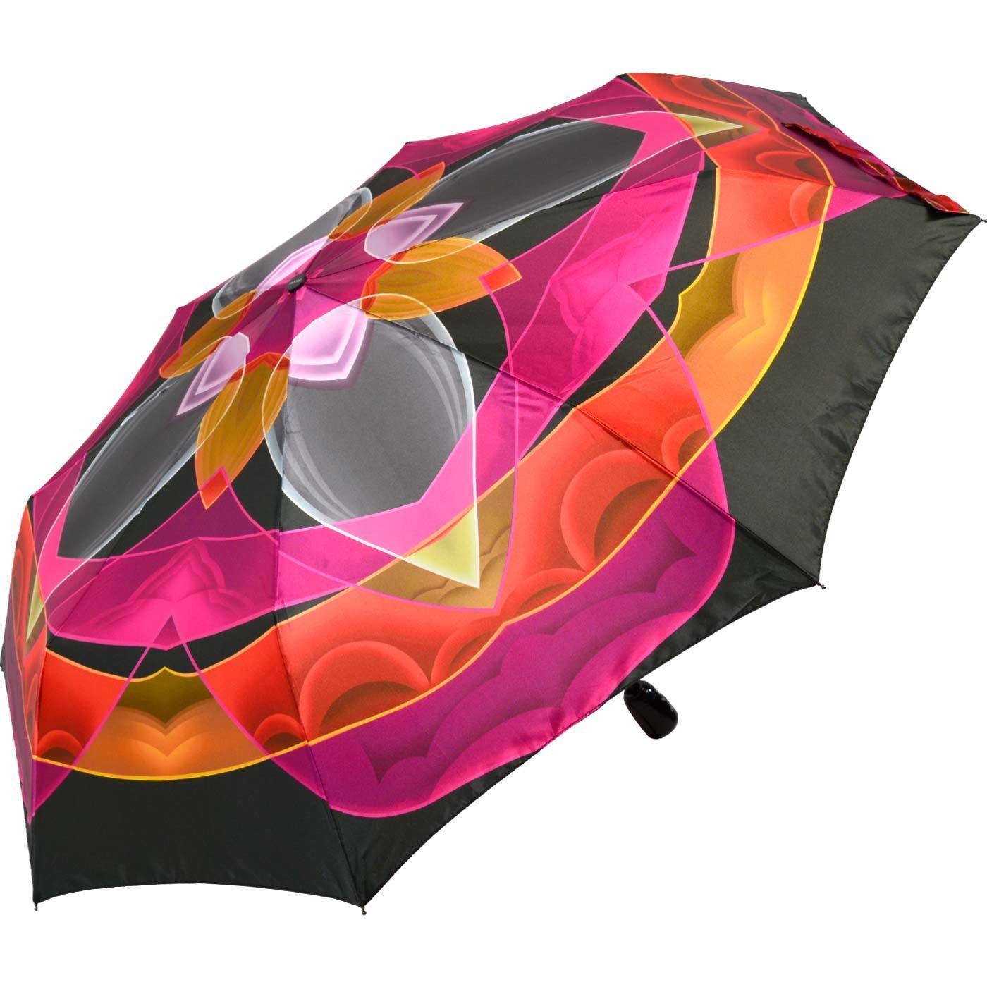 doppler® Langregenschirm stabilen bedruckter einem auf Design auffällig Taschenschirm Damenschirm modernes Auf-Zu-Automatik