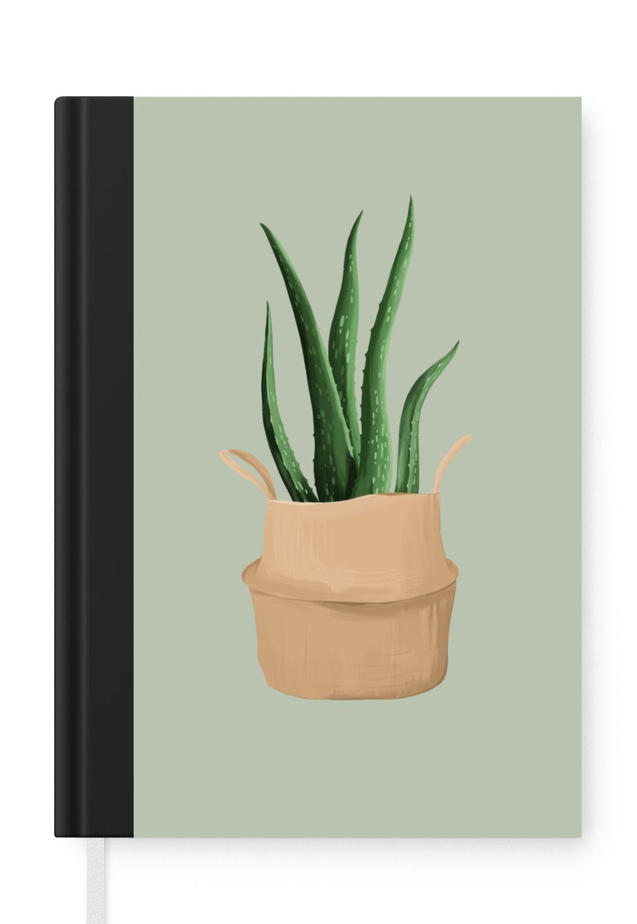 MuchoWow Notizbuch Pflanzen - Aloe Vera - Blumentopf, Journal, Merkzettel, Tagebuch, Notizheft, A5, 98 Seiten, Haushaltsbuch