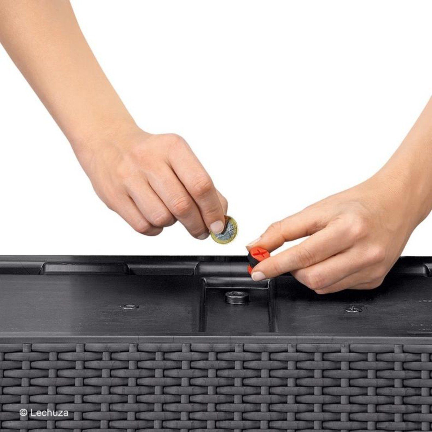 Lechuza® Hochbeet Lechuza Pflanztrog Trio Cottage 30 graphitschwarz