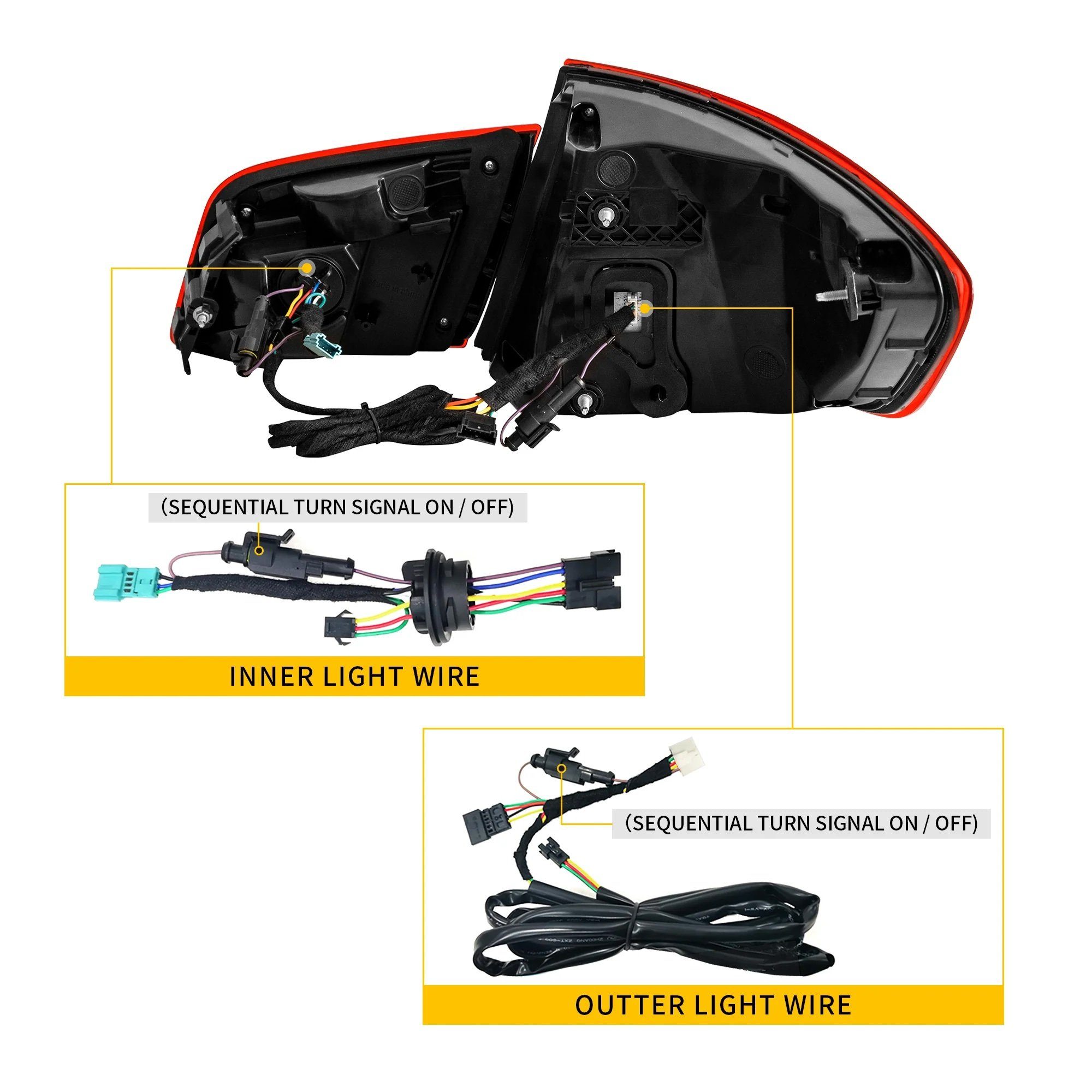 LLCTOOLS Rückleuchte Hell leuchtende LED Rückleuchte mit E-Prüfzeichen passend für BMW, 5er F10 Limousine (2010-2016), Rücklicht, Bremslicht, Nebelschlussleuchte, Blinklicht und Rückfahrlicht, Voll LED, LED fest integriert, Dynamischer Blinker, Mit Lichtanimation beim Entriegeln des Fahrzeugs