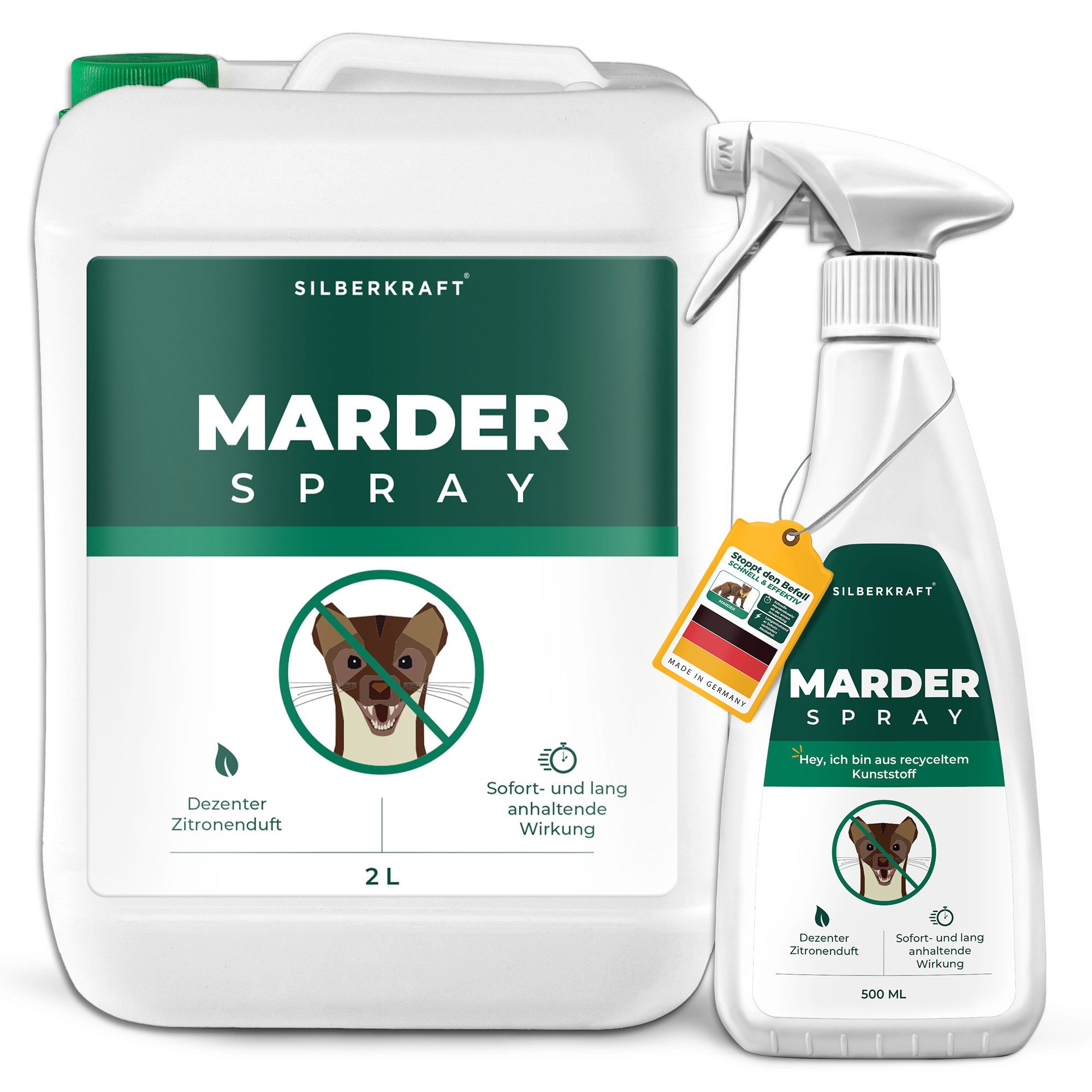Marderspray Silberkraft Marderspray, Sofort- & Langzeitschutz gegen Marder im Auto