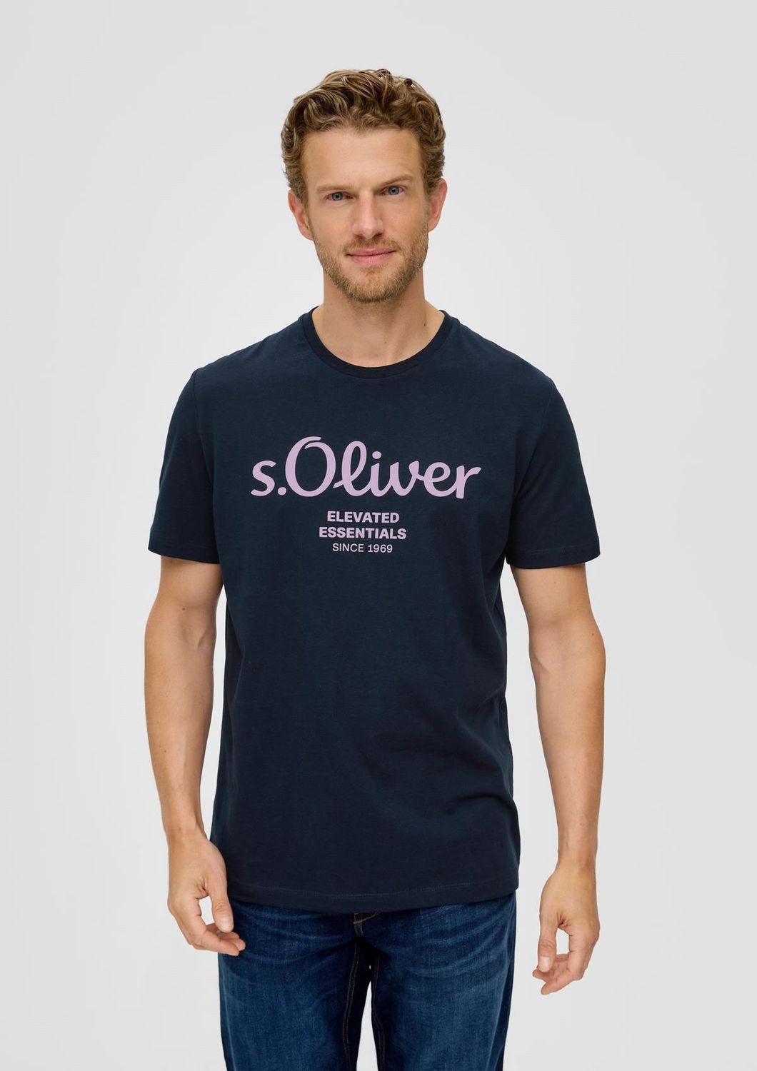 s.Oliver T-Shirt mit Metallic-Logo-Aufdruck im 2er günstig online kaufen