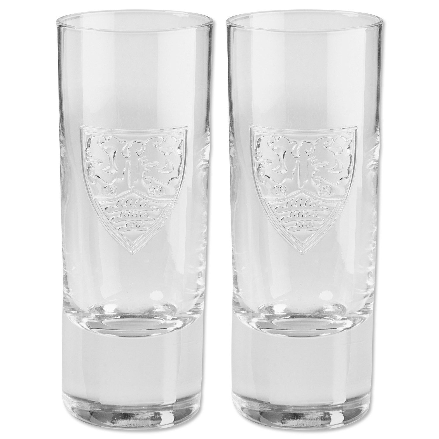 VfB Stuttgart Schnapsglas VfB Stuttgart Schnapsglas Relief 2er Set 7 cl, 2-tlg., Glas