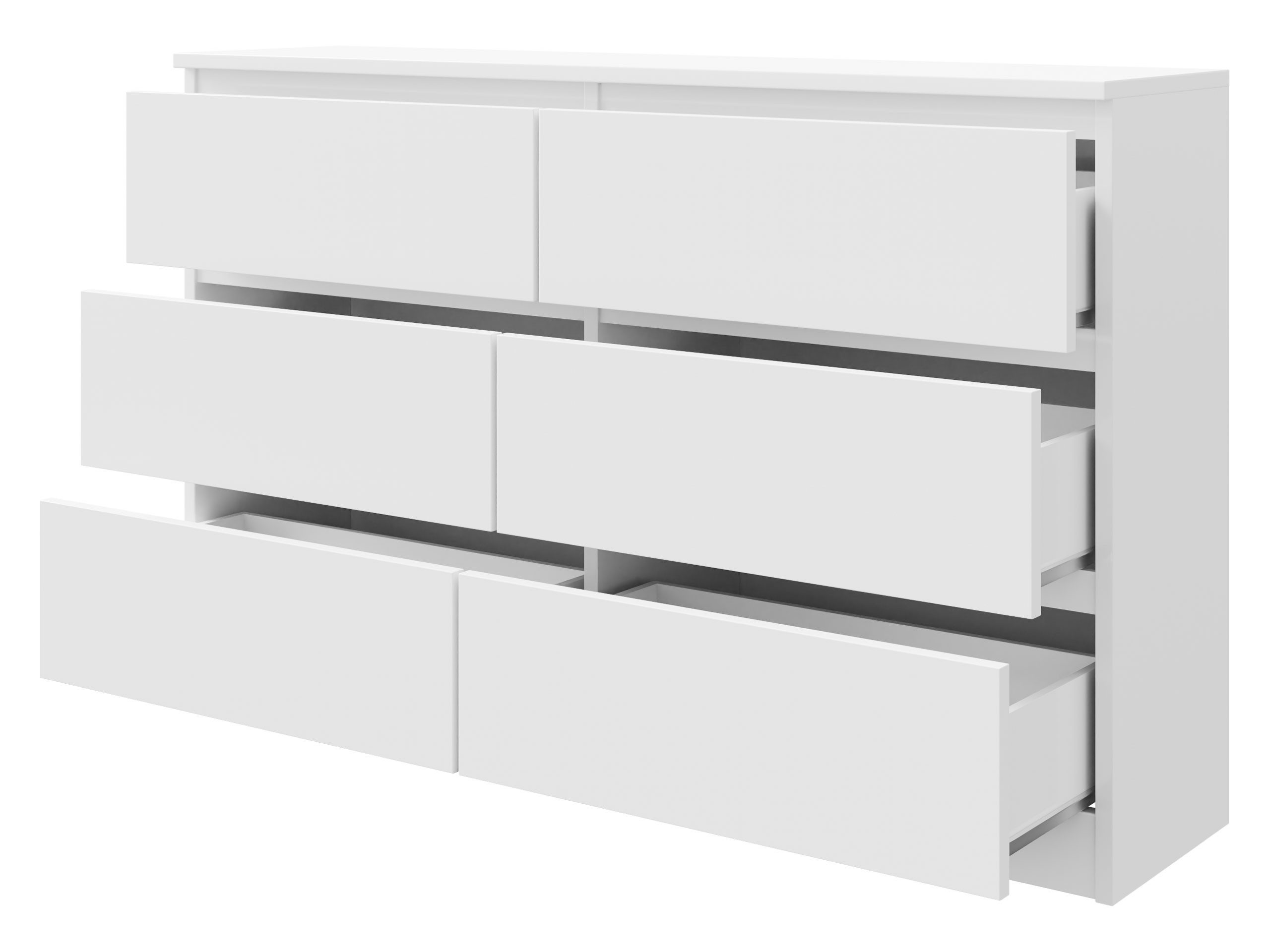 MIRJAN24 Kommode Malwa M6 120 (mit 6 Schubladen), grifflose Öffnungssystem, geräumiger Schubladen – Bild 3 von 5