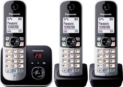 Panasonic TG6823G Trio Schnurloses DECT-Telefon (Mobilteile: 3, mit Anrufbeantworter, Nachtmodis, Freisprechen)