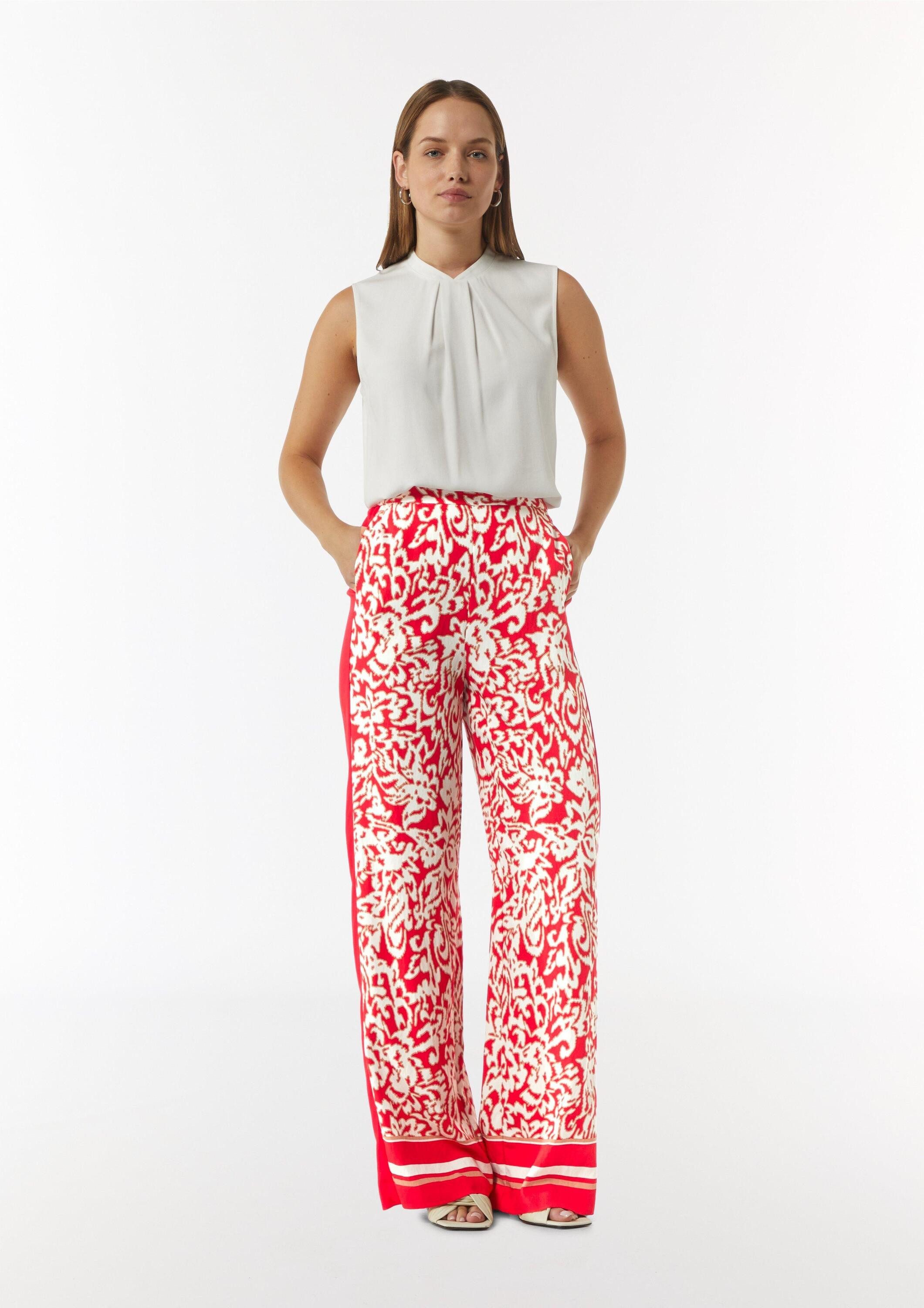 comma Chinos Hose Hose mit All-over-Print