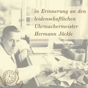 Hermann Jäckle Taschenuhr Lindau Skelett Taschenuhr Handaufzug Mineralglas, (mit Kette und Reiseetui)