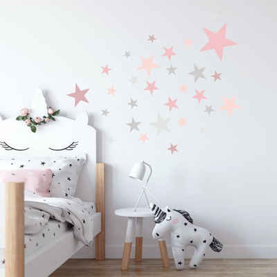 GRAVURZEILE Wandtattoo im Sterne Design - Kinderzimmer -Wandsticker -