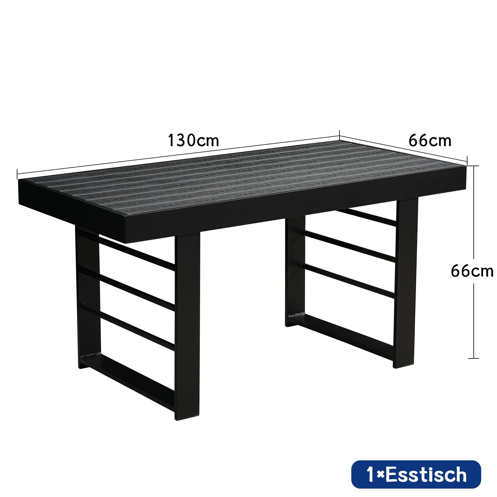 MeXo Gartentisch Terrassentische Aluminium WPC Tischplatte, günstig online kaufen