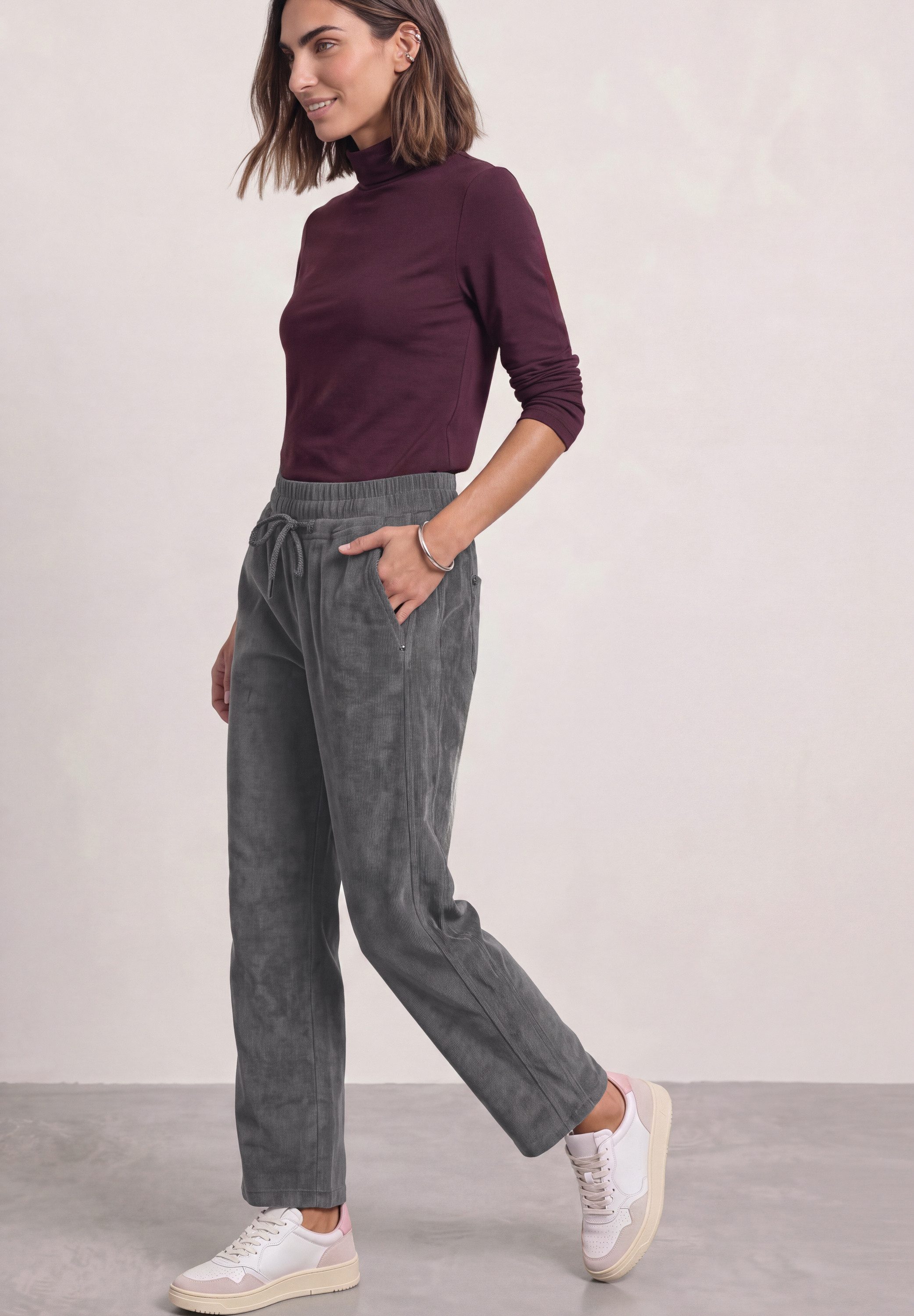 STREET ONE Cordhose Elastikbund mit Tunnelzug – Bild 3 von 5