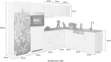 HELD MÖBEL Winkelküche Paris, Stellbreite 290/220 cm, wahlweise mit Induktionskochfeld