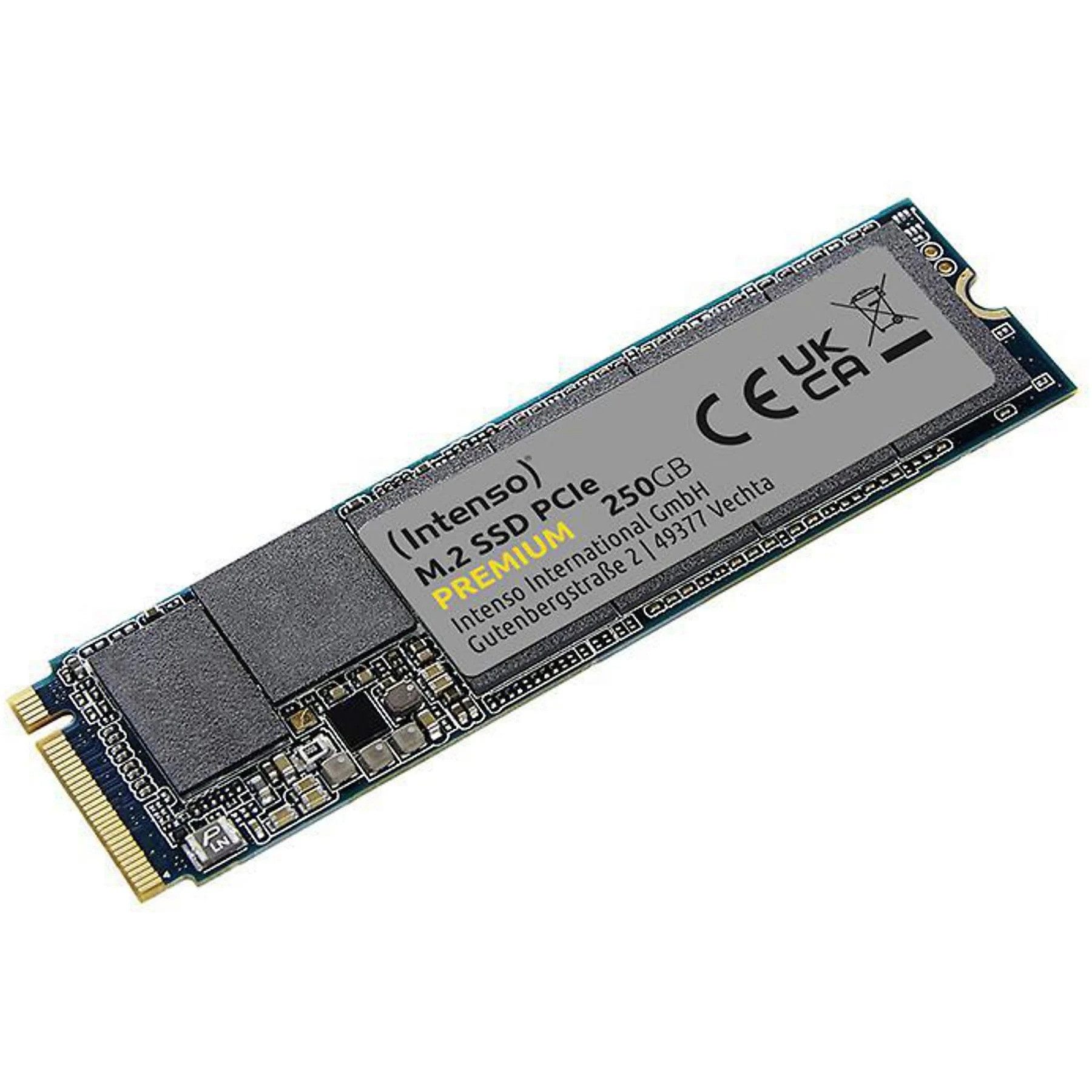 Intenso Intenso M.2 NVMe SSD interne SSD (250 GB) intern" 2100 MB/S Lesegeschwindigkeit, 1100 MB/S Schreibgeschwindigkeit