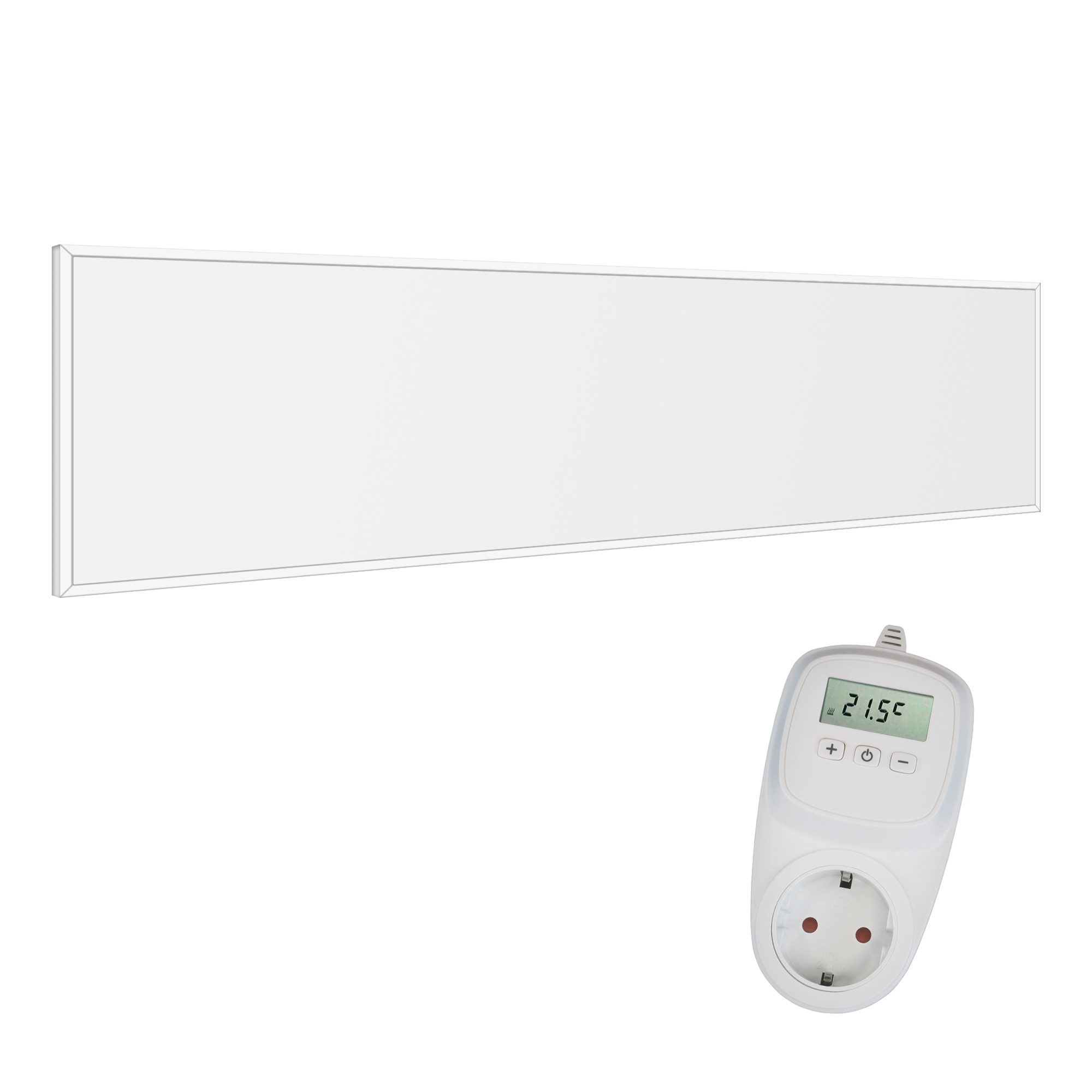 VIESTA Infrarotheizung CF360 120 × 30 cm Infrarotheizung Weiß 360W + TH10 Thermostat