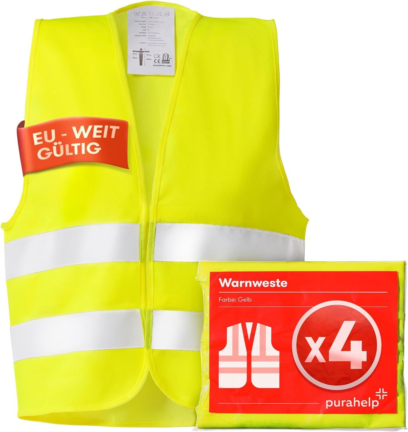 Warnweste Auto - Europaweit gültig nach EN ISO 20471