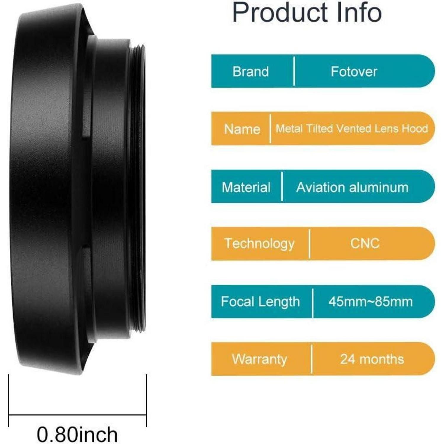 LuxusKollektion 55mm Hohl Metall Gegenlichtblende Sonnenblende für Canon Nikon Sony Gegenlichtblende
