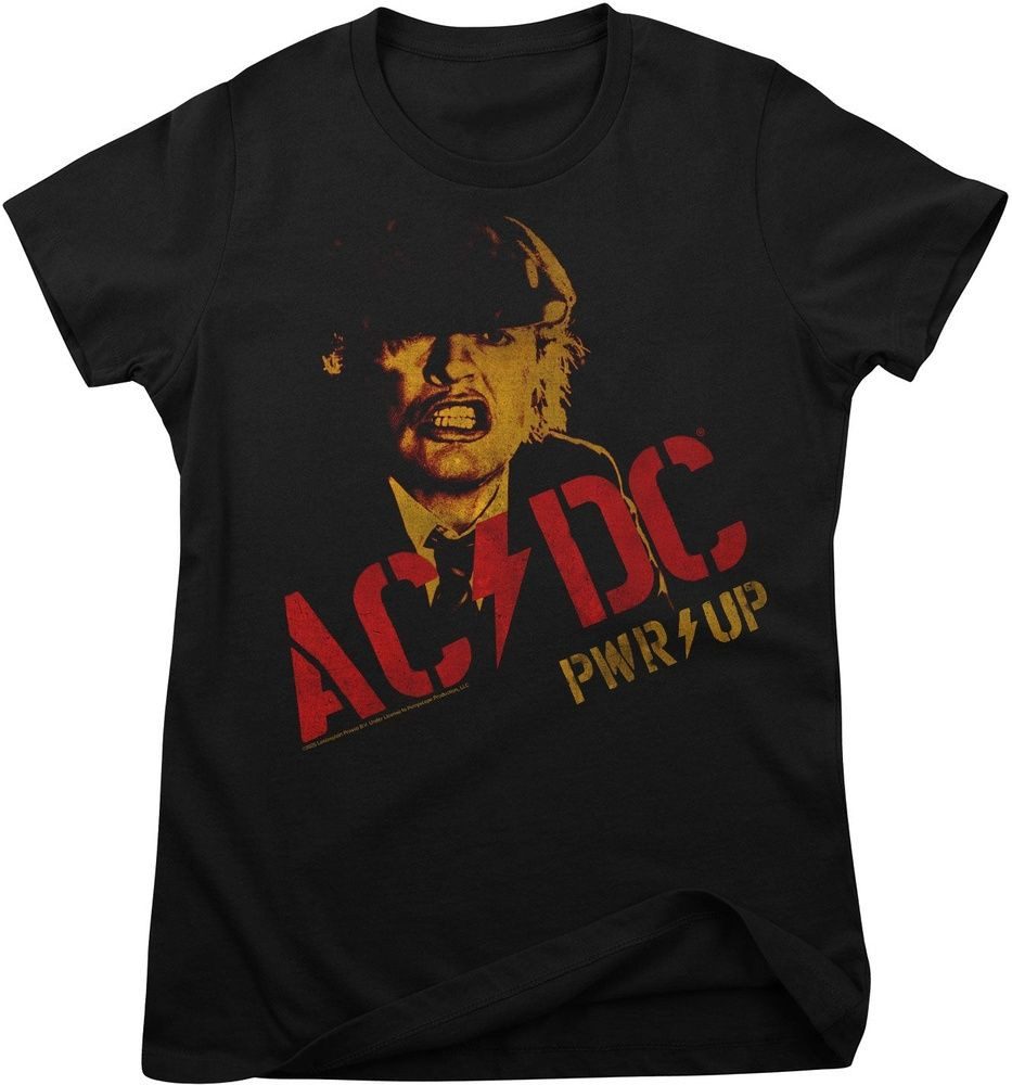 AC/DC T-Shirt Angus Young Pwr Up Girly Tee