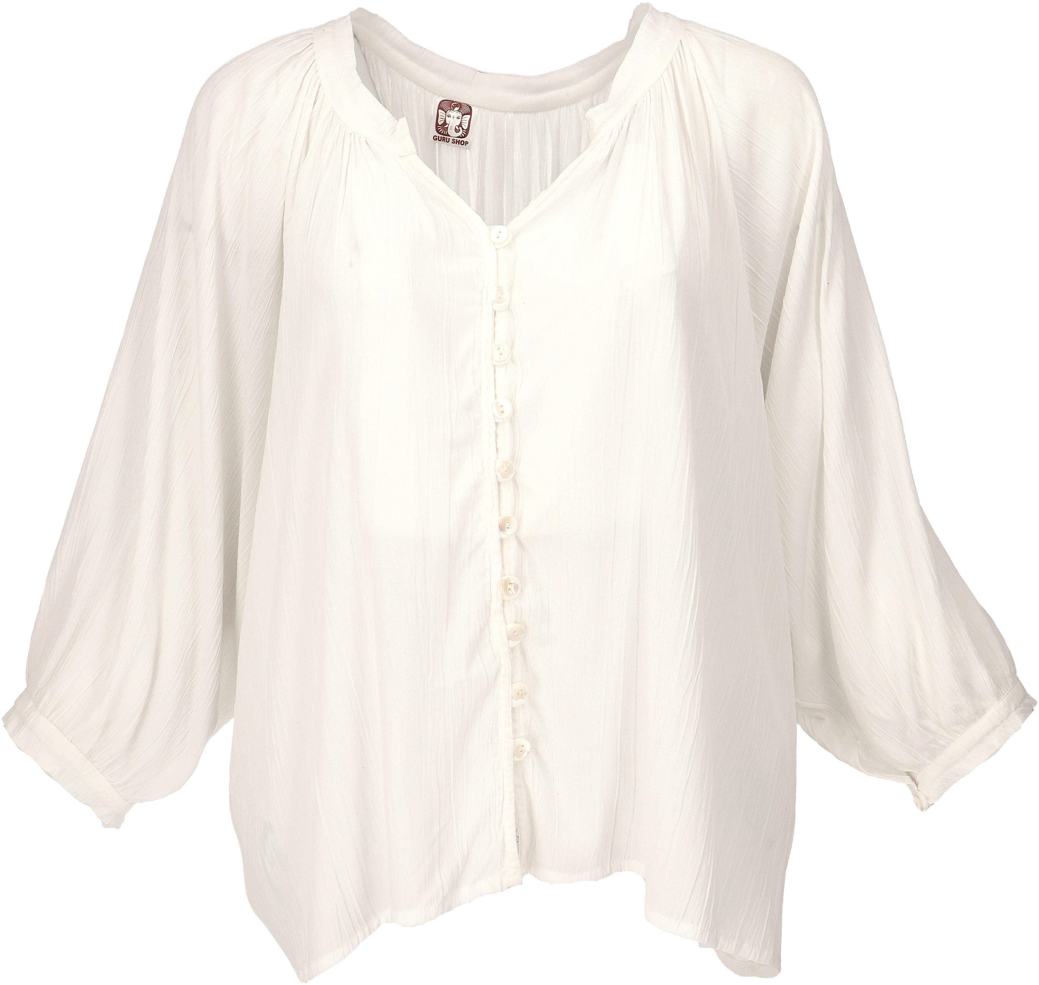 Guru-Shop Longbluse Luftige Boho Bluse, Oversize günstig online kaufen