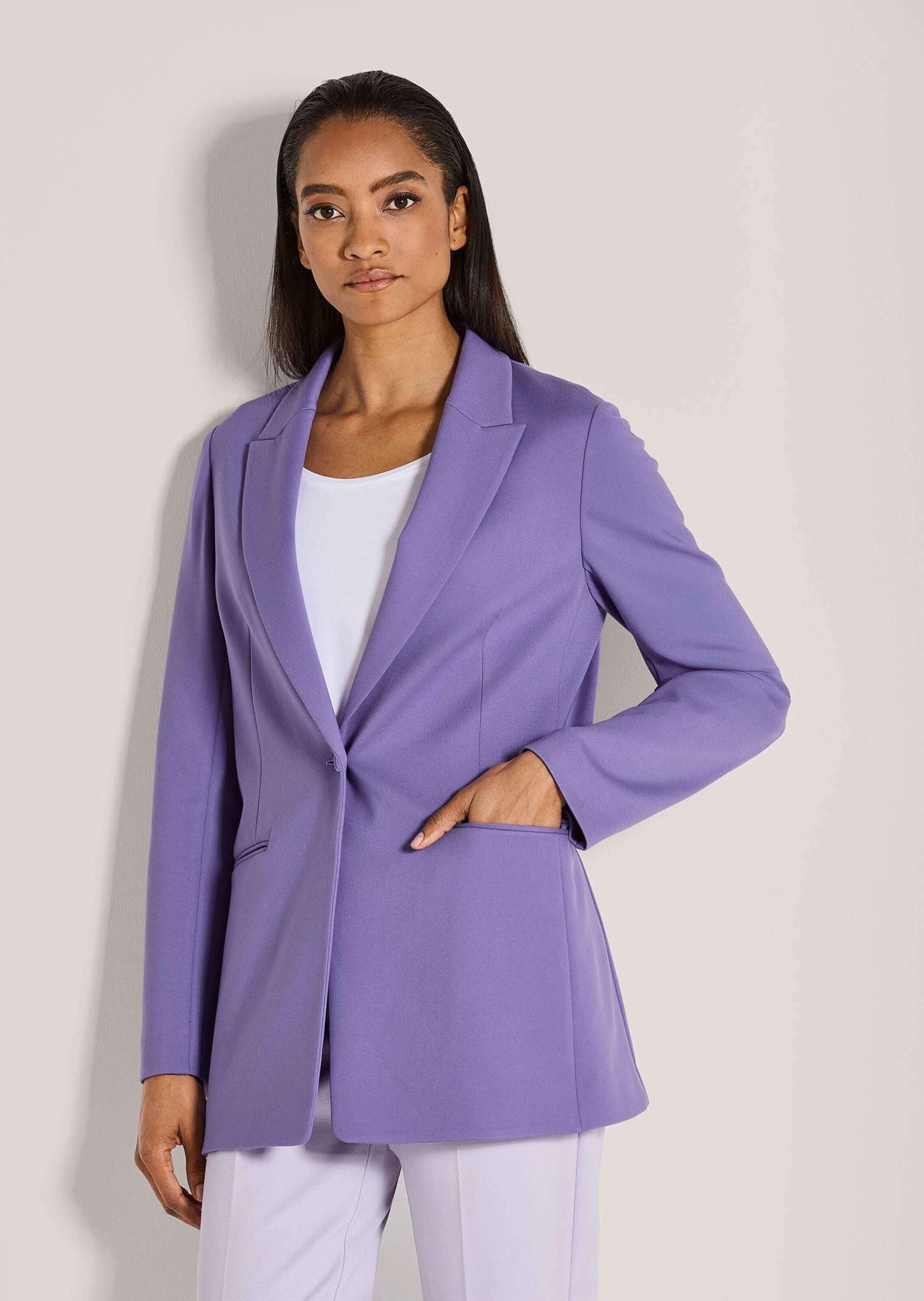 MADELEINE Kurzblazer Eleganter Longblazer mit Stretch-Komfort Businessblazer mit Reverskragen und langen Ärmeln