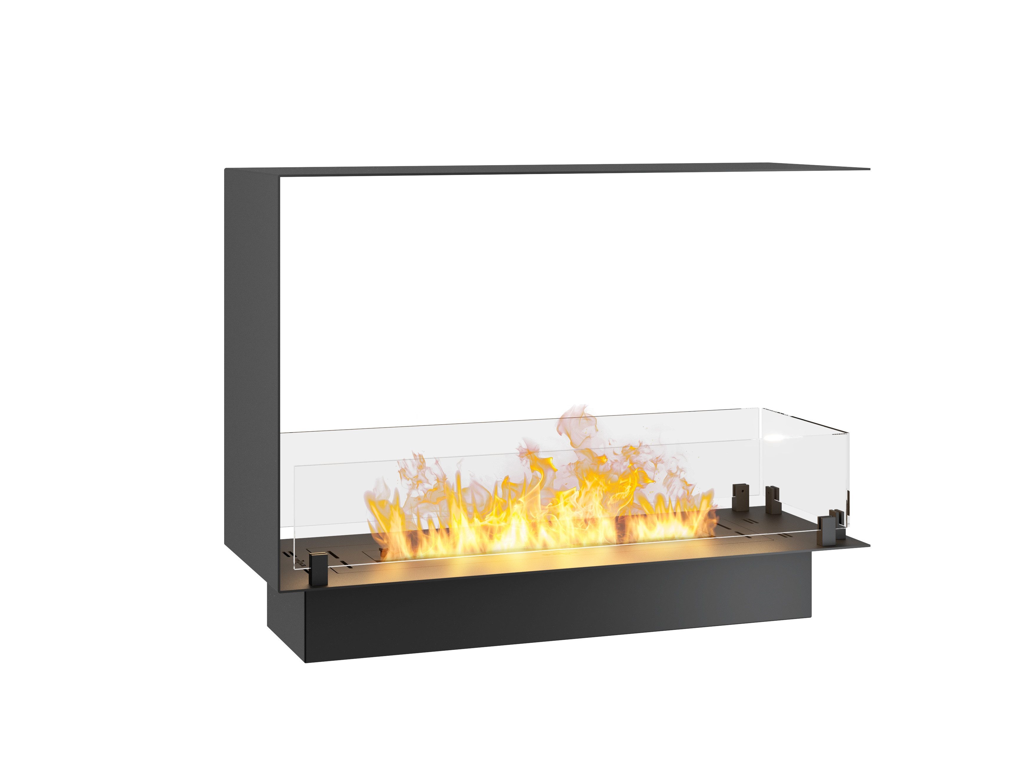 Infire Echtfeuer-Dekokamin Slim Ethanolkamineinsatz, TÜV zertifiziert, bis 2 KW Heizleistung
