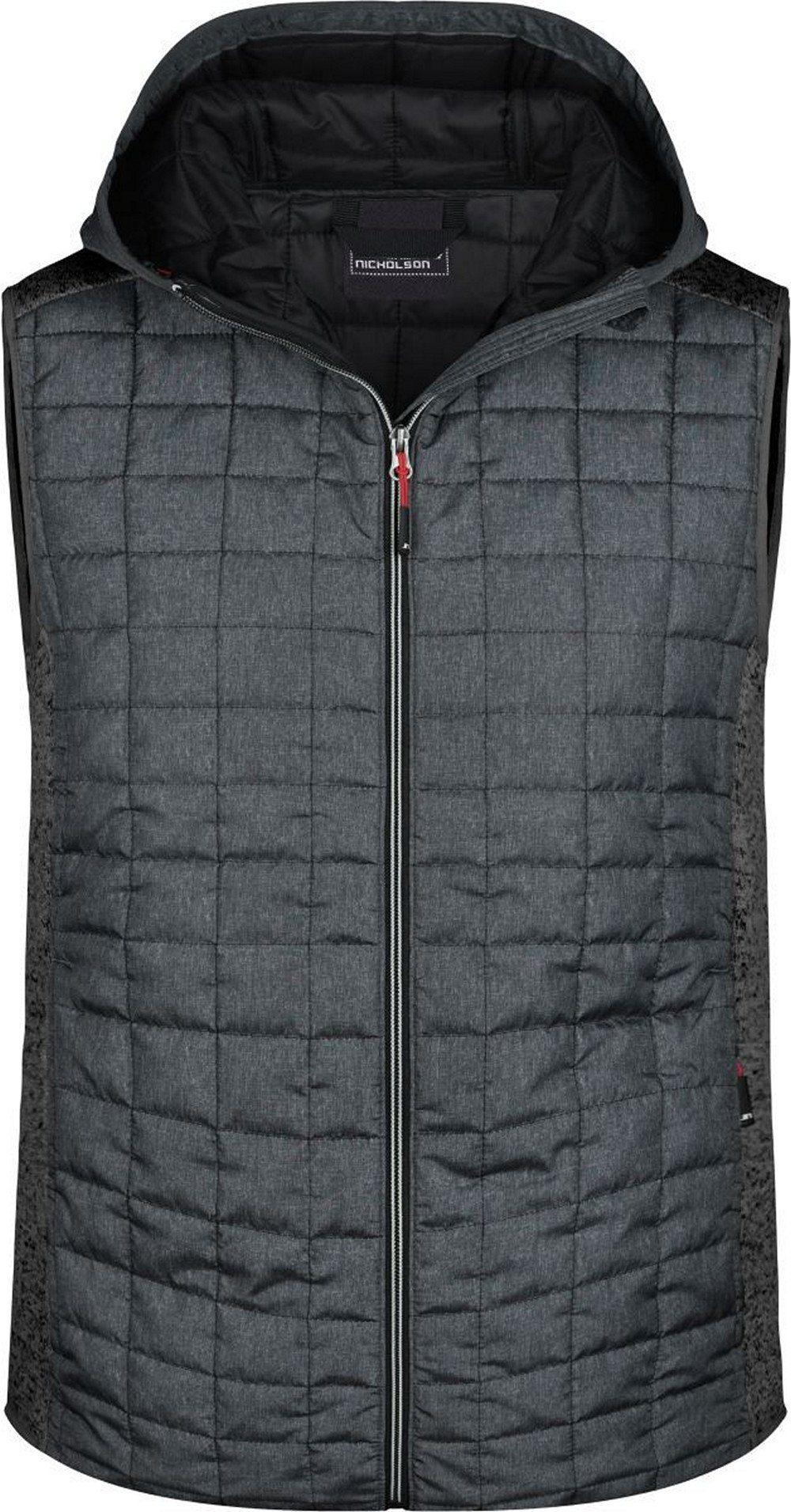 Steppweste James & Nicholson, JN768 Herren Strick Hybrid Gilet