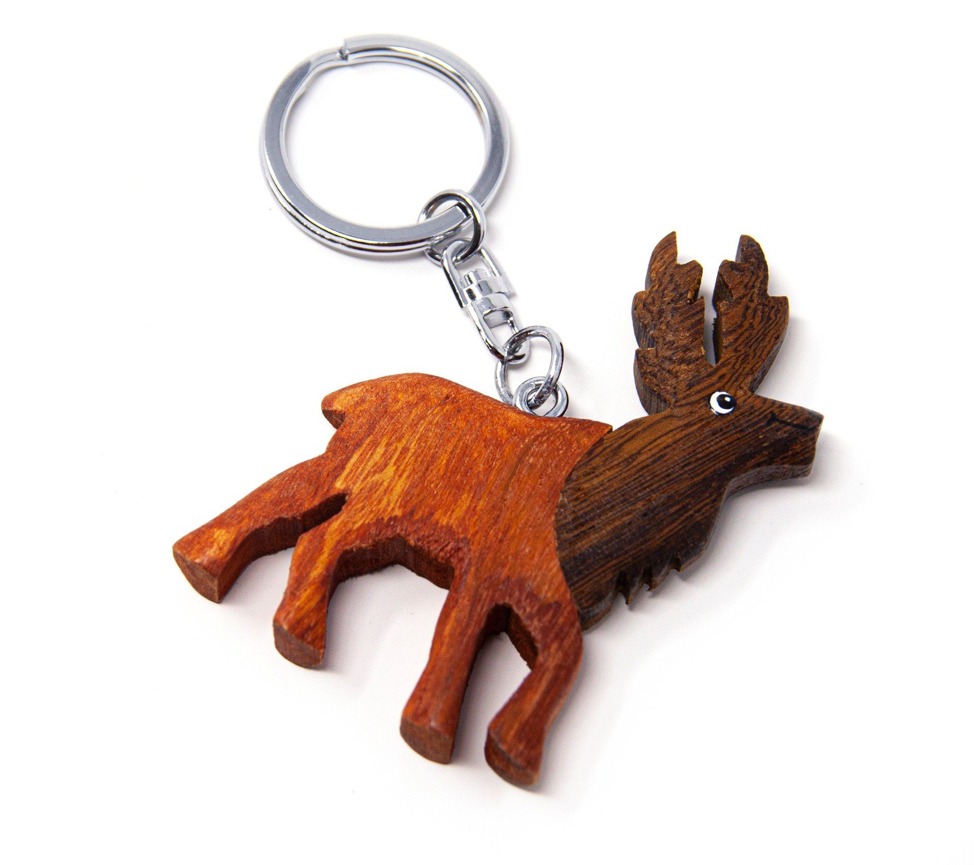Holz Schlüsselanhänger aus Cornelißen - Schlüsselanhänger Rothirsch