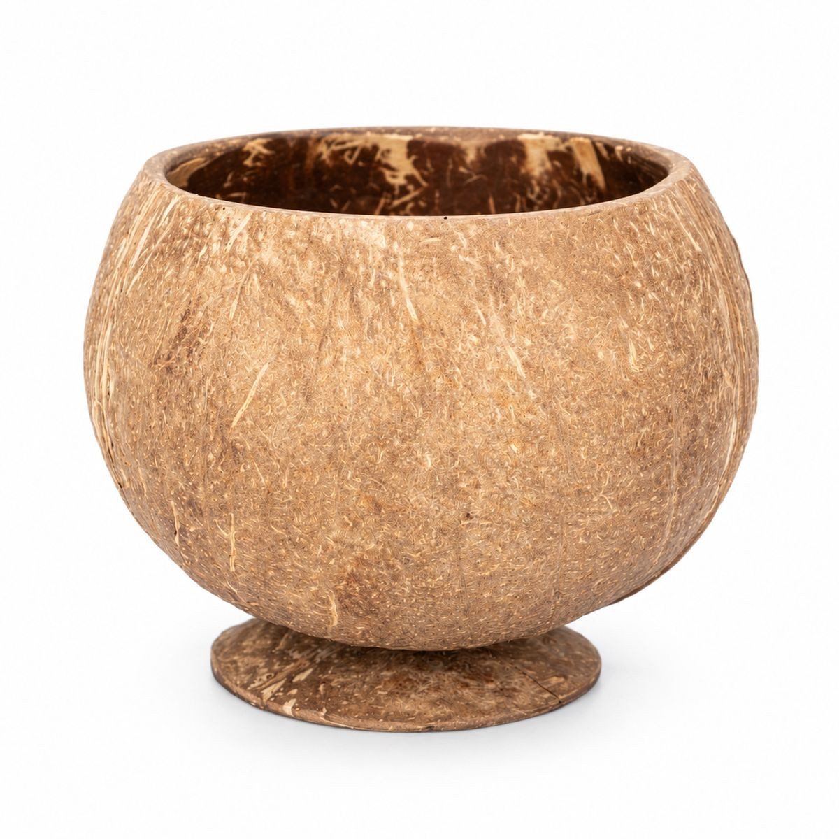NaDeco Bastelnaturmaterial Kokosnuss Cocktail Becher mit Fuß, Größe ca. 10x10cm Hawaii Becher